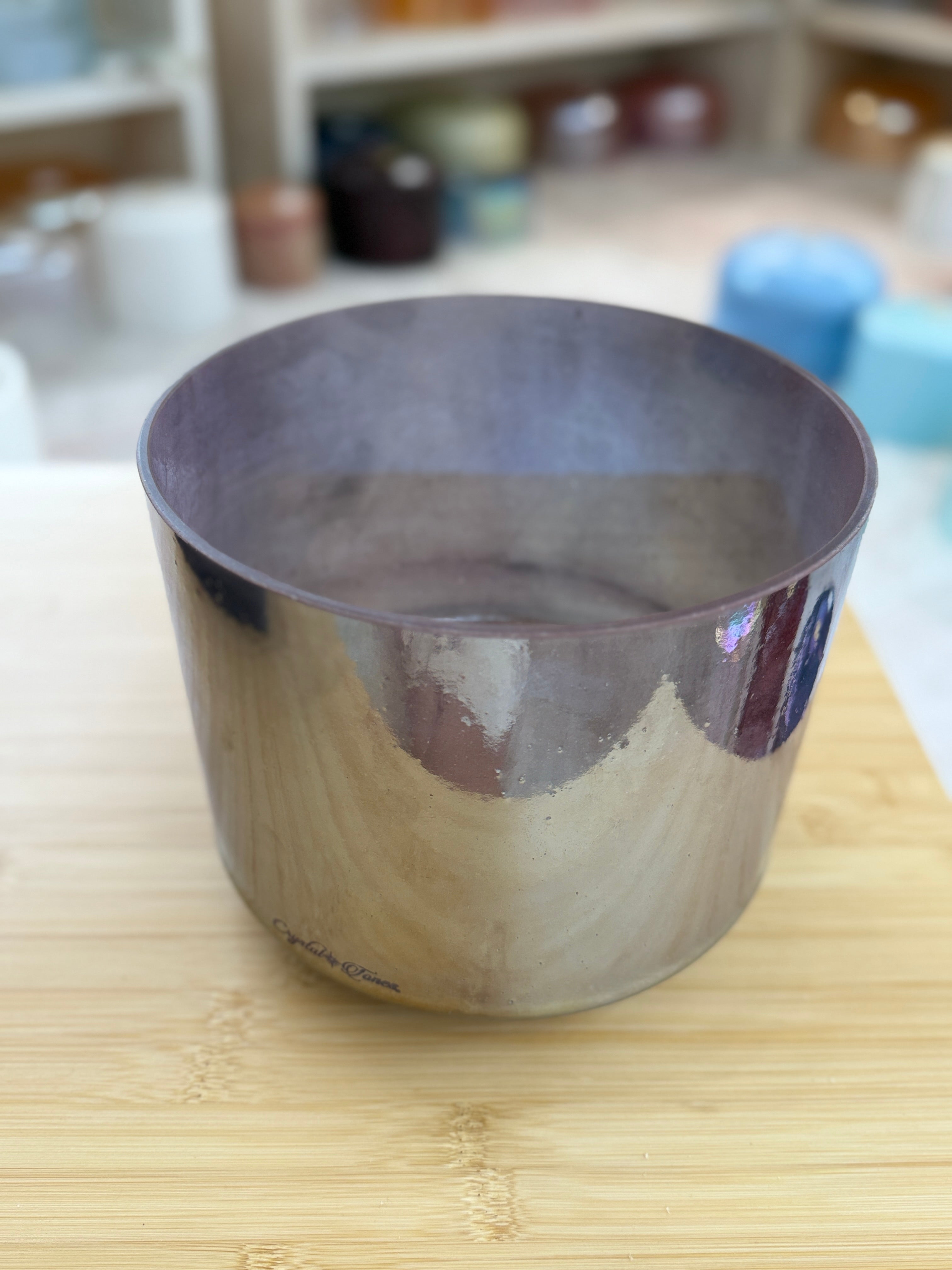 8" D-20 Amethyst, Palladium 158165 Crystal Tones Alchemy Singing Bowl