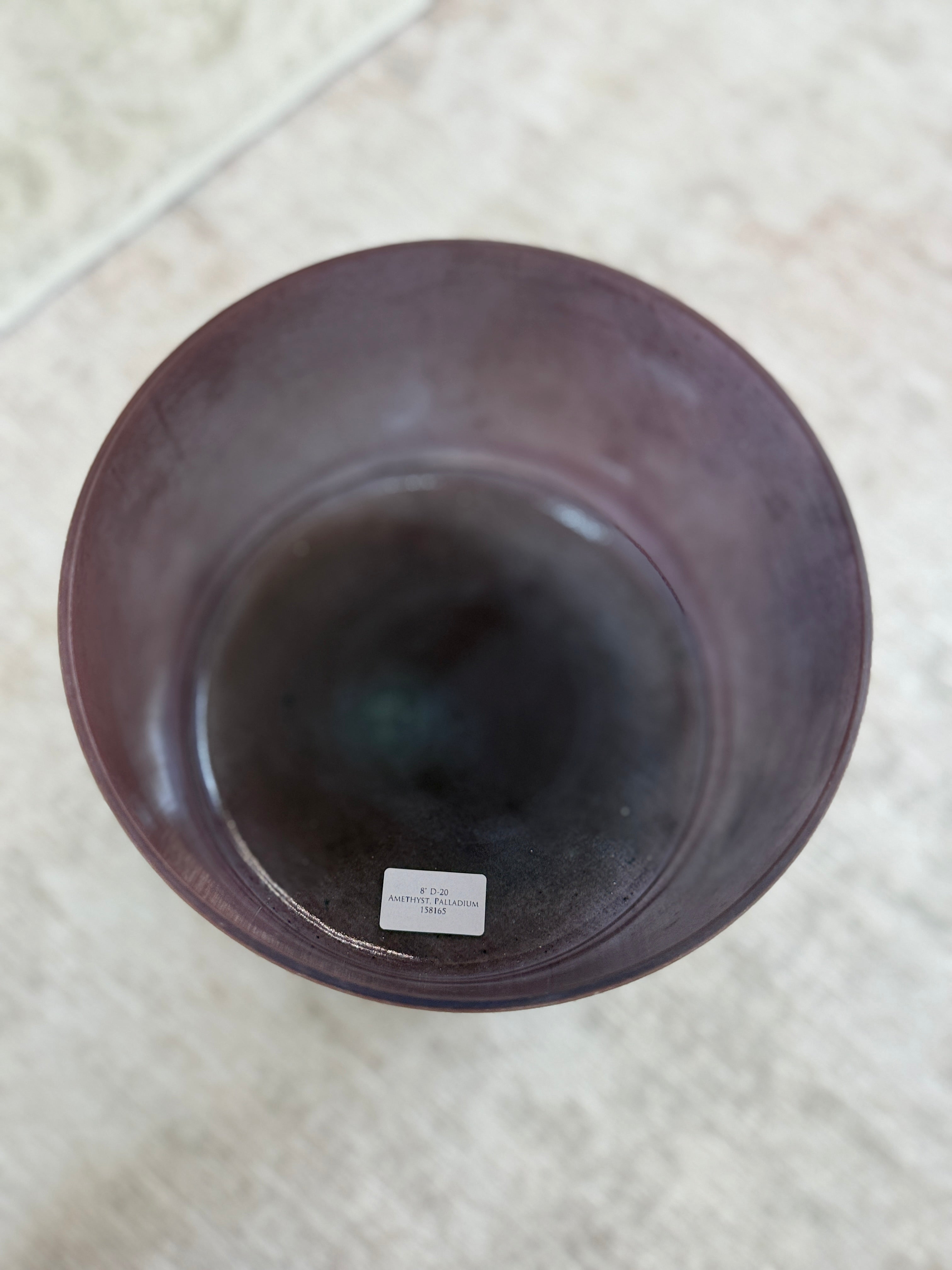 8" D-20 Amethyst, Palladium 158165 Crystal Tones Alchemy Singing Bowl