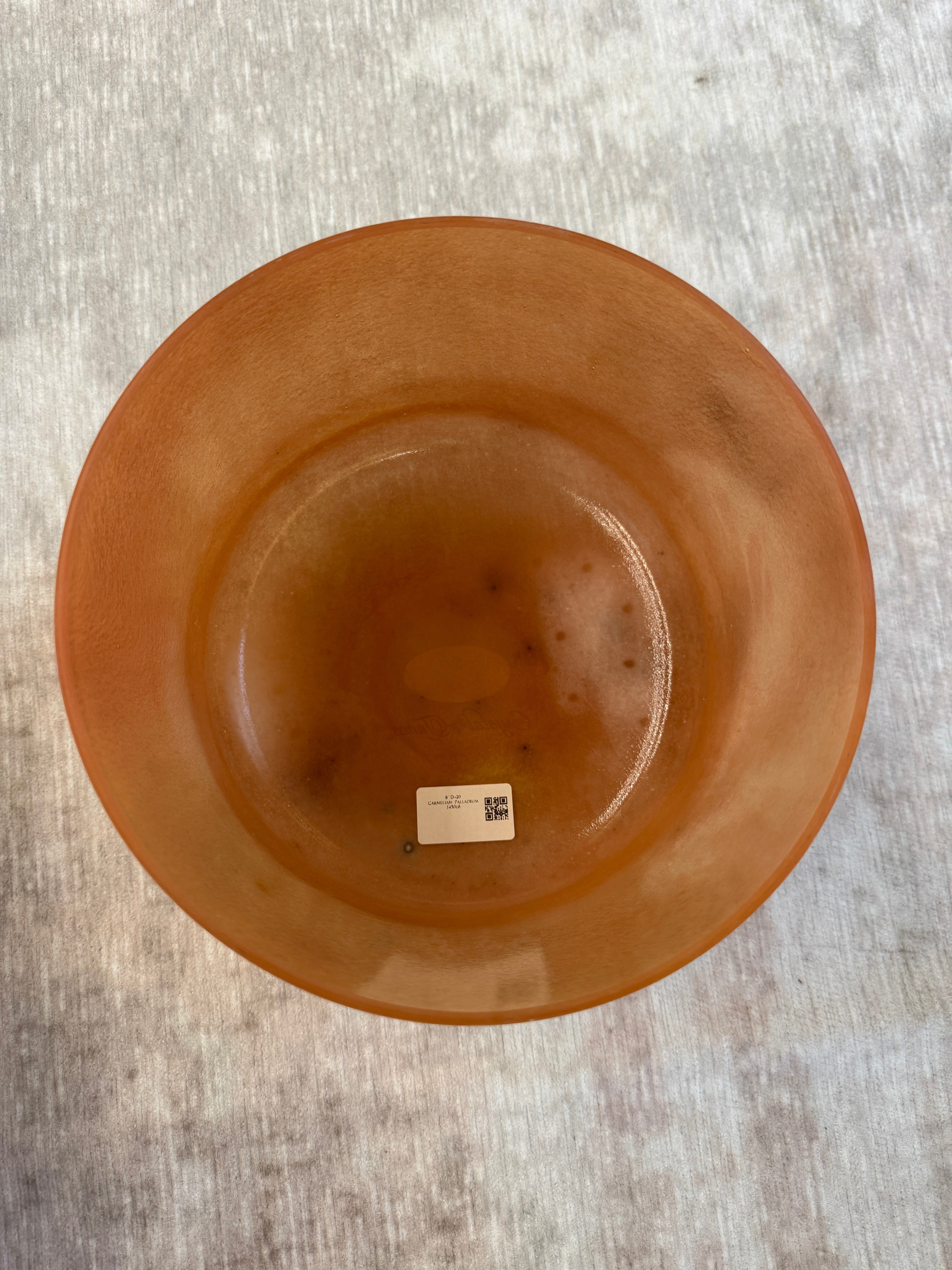 8" D-20 Carnelian, Palladium 145068 Crystal Tones® Alchemy Singing Bowl