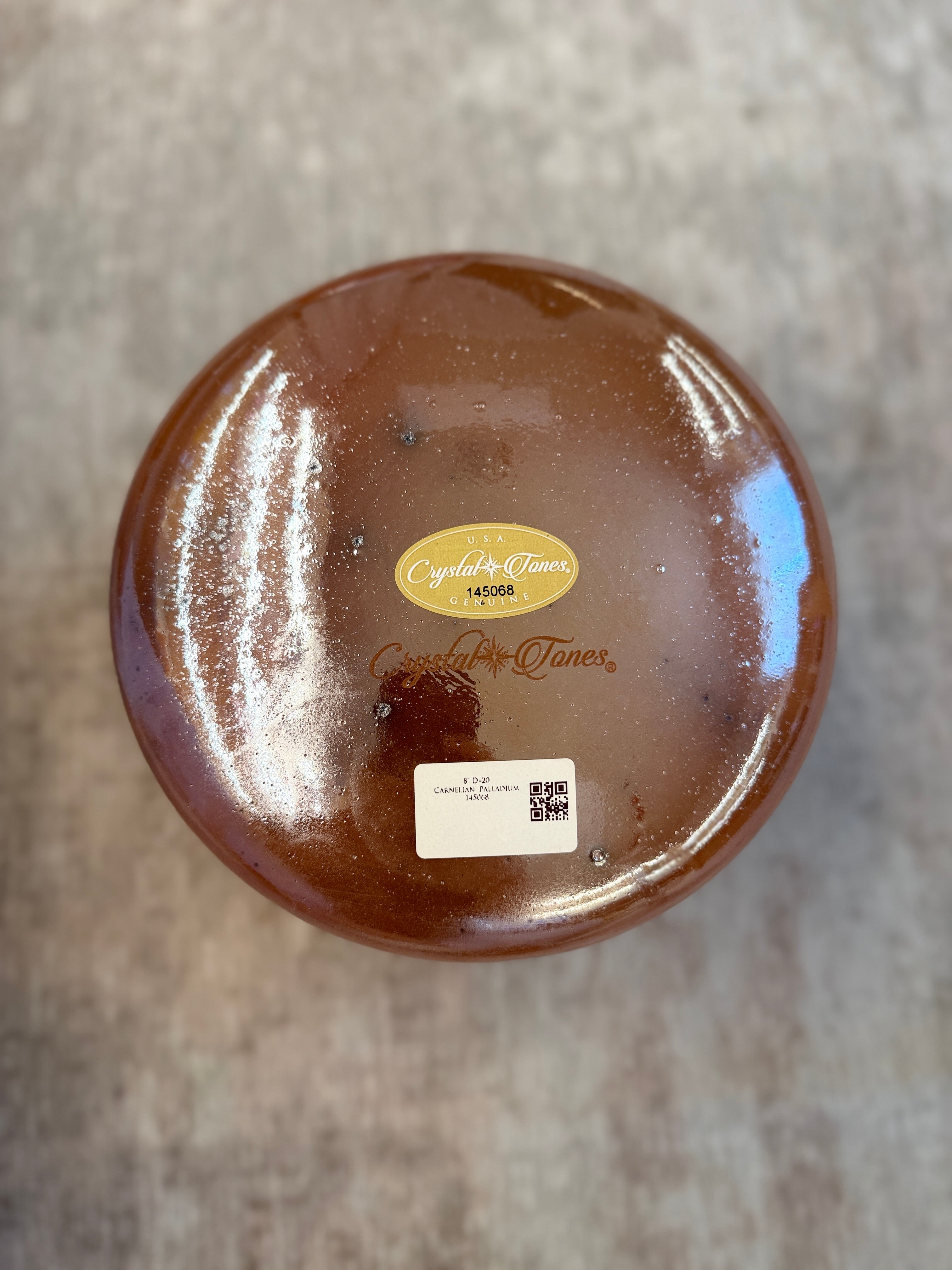 8" D-20 Carnelian, Palladium 145068 Crystal Tones® Alchemy Singing Bowl