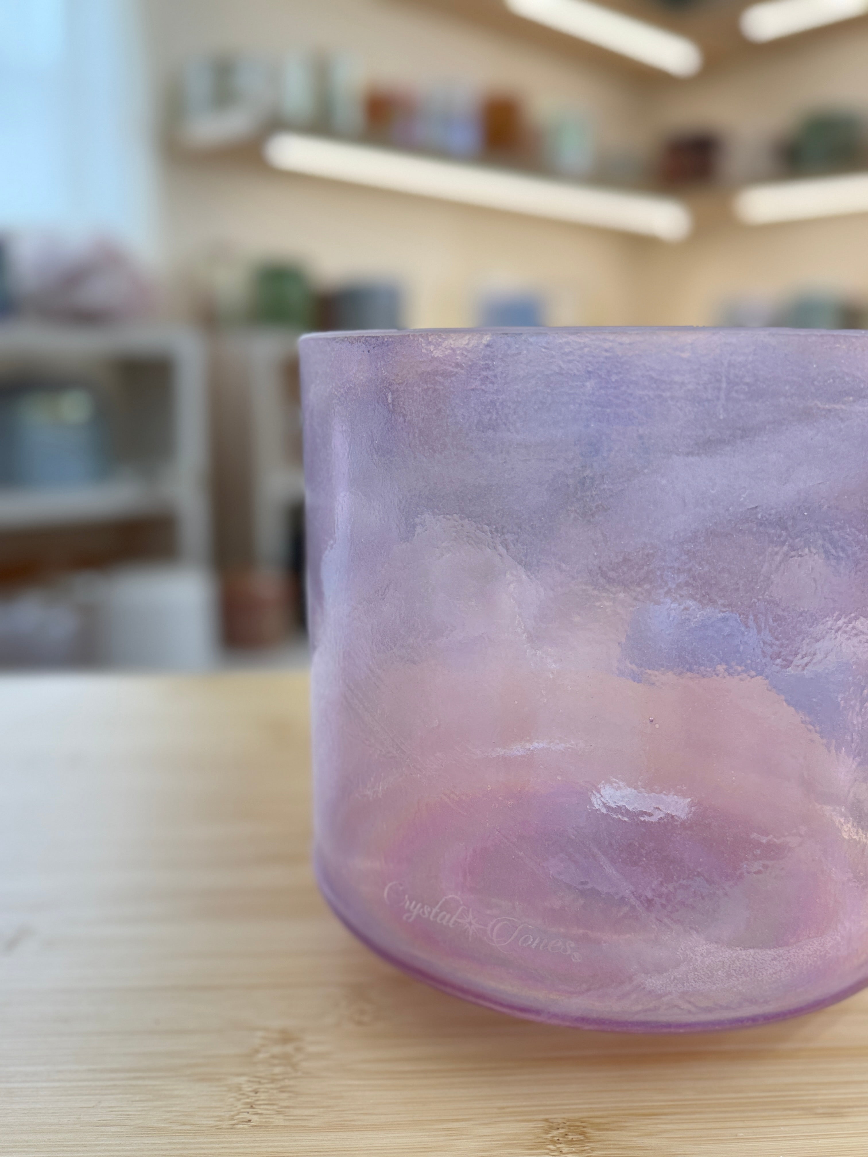 8" D-35 Azeztulite, Violet Flame Aura 160395 Crystal Tones® Alchemy Singing Bowl