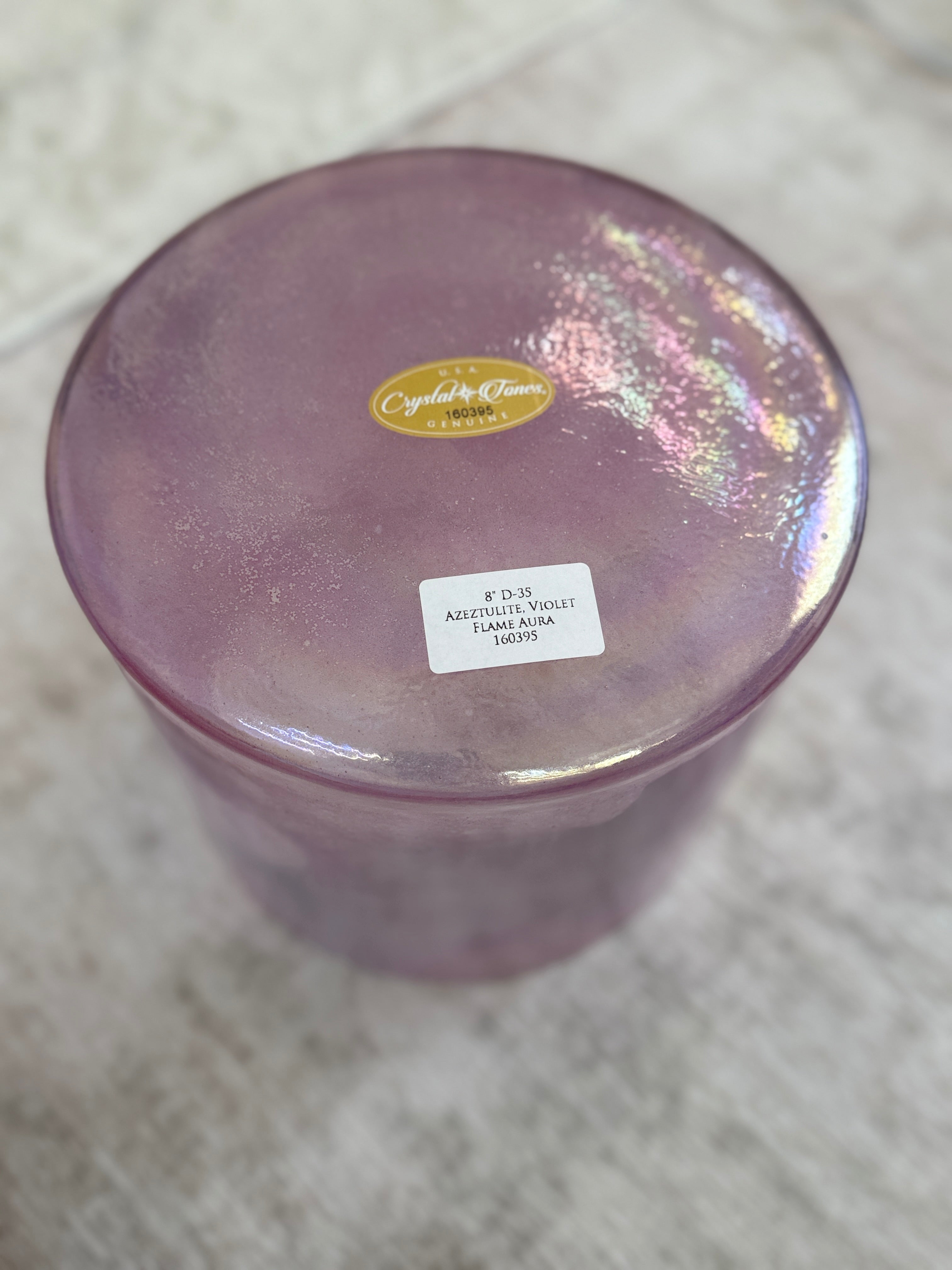 8" D-35 Azeztulite, Violet Flame Aura 160395 Crystal Tones® Alchemy Singing Bowl