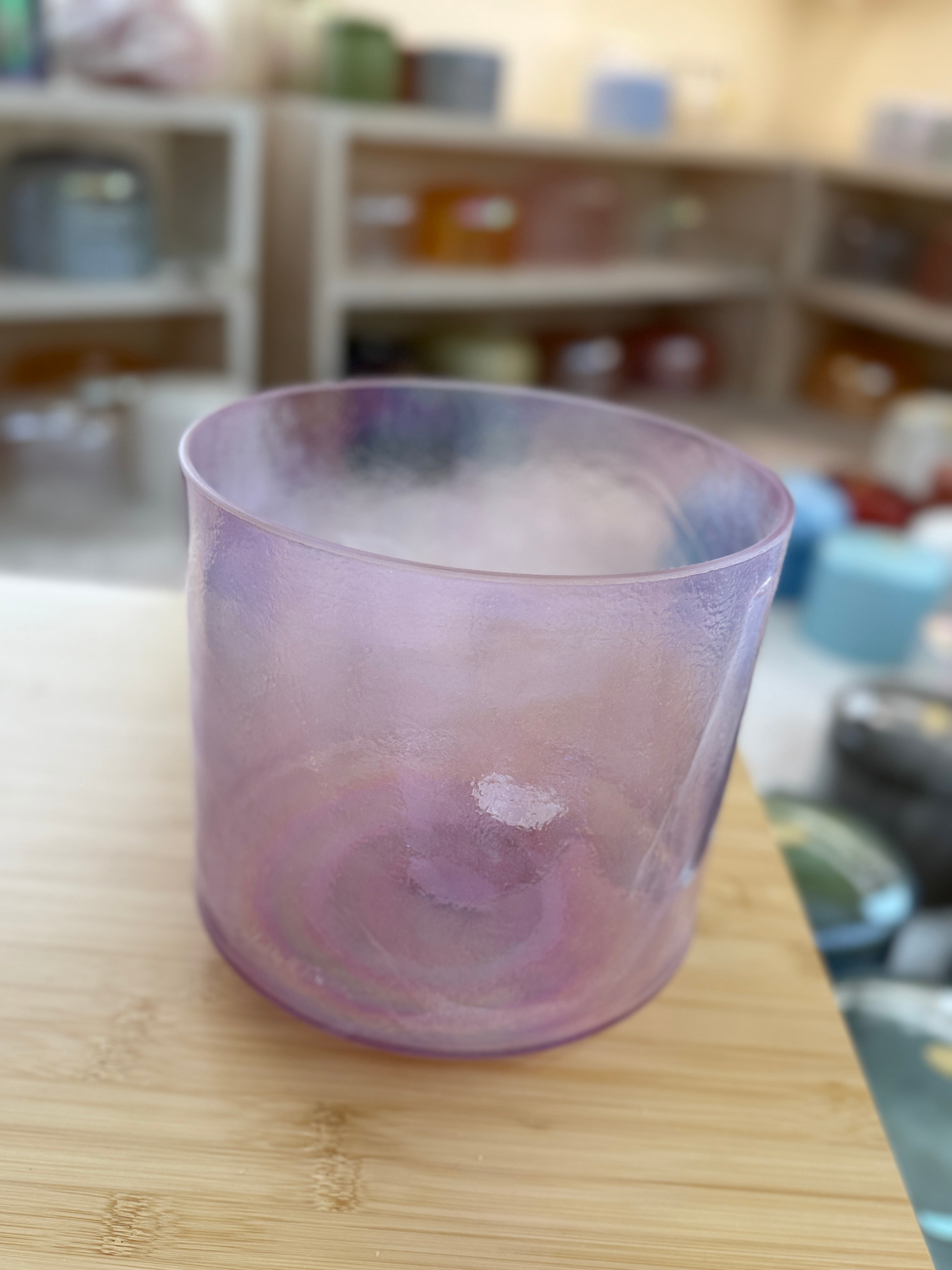 8" D-35 Azeztulite, Violet Flame Aura 160395 Crystal Tones® Alchemy Singing Bowl