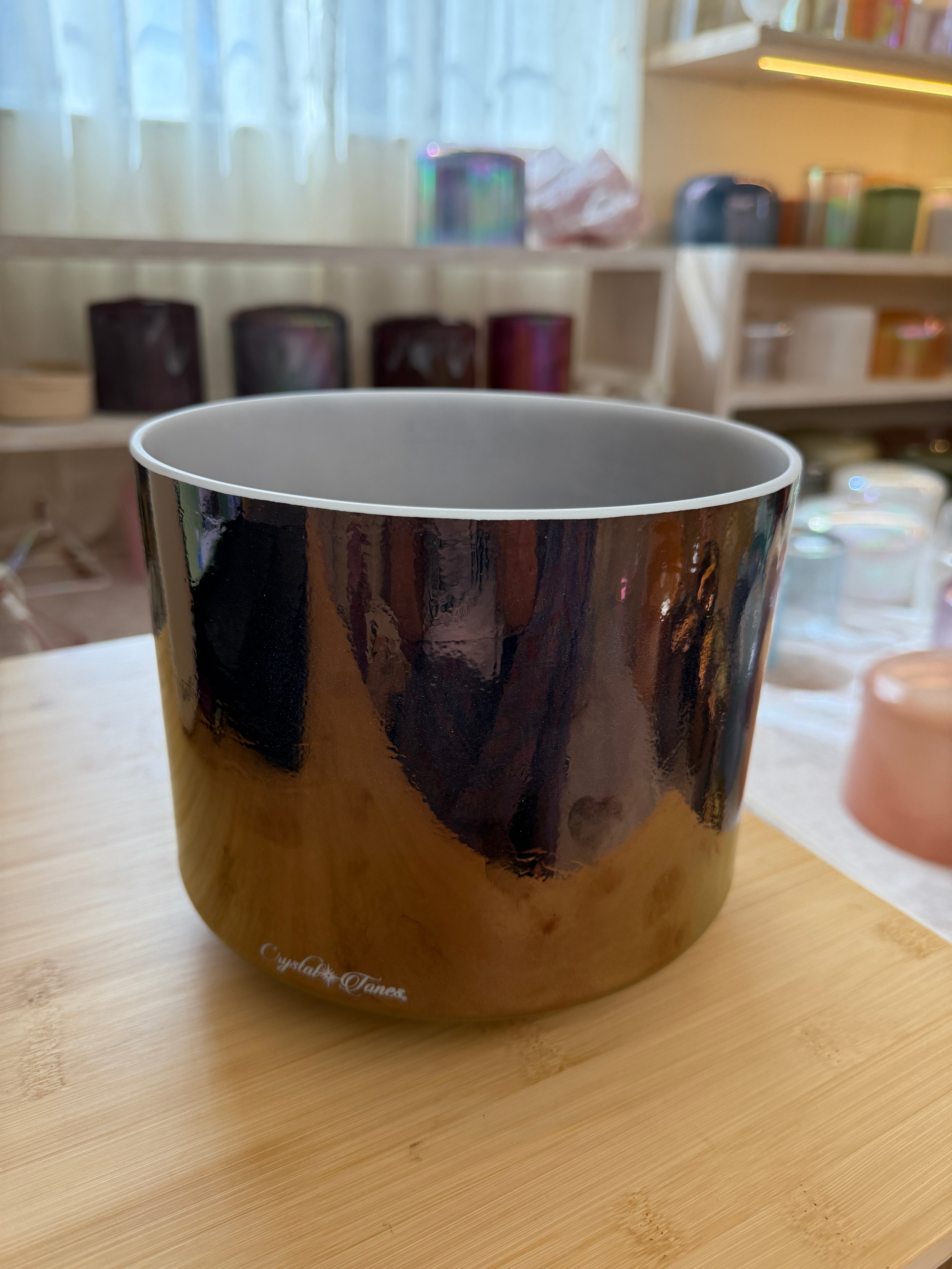 8" D0 Tibetan Quartz Copper 159178 Crystal Tones® Alchemy Singing Bowl