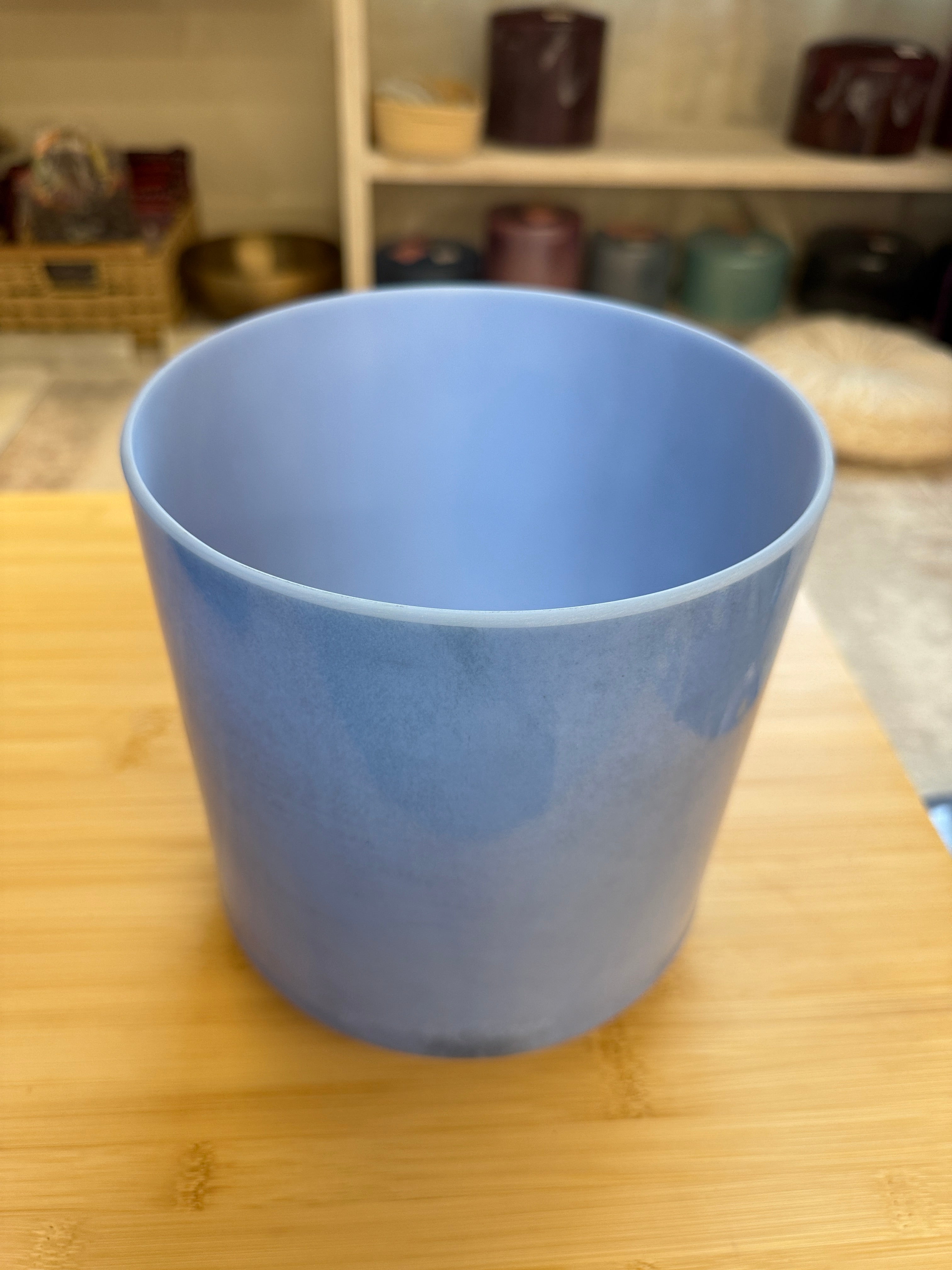 8" D#-10 Egyptian Blue, Frosted Inside 131739 Crystal Tones® Alchemy Singing Bowl