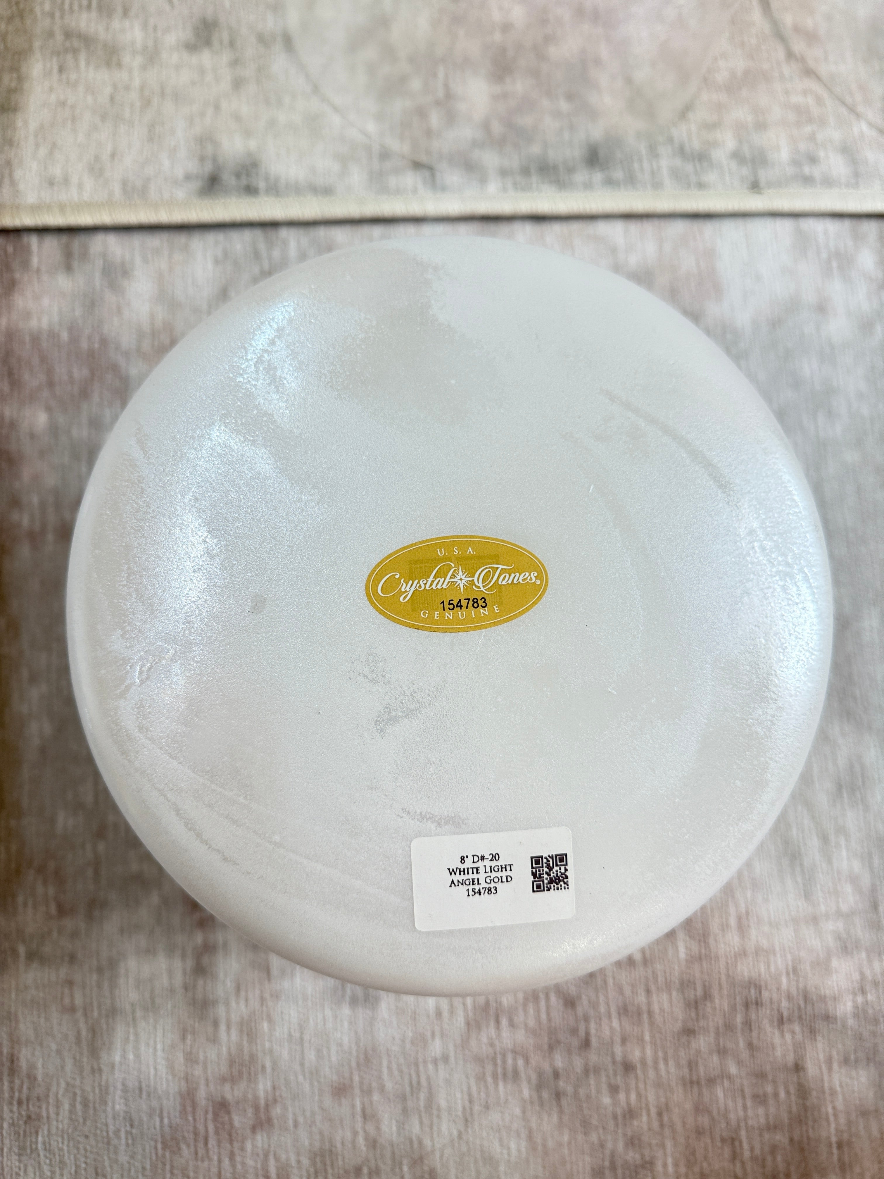 8" D#-20 White Light Angel Gold 154783 Crystal Tones® Alchemy Singing Bowl