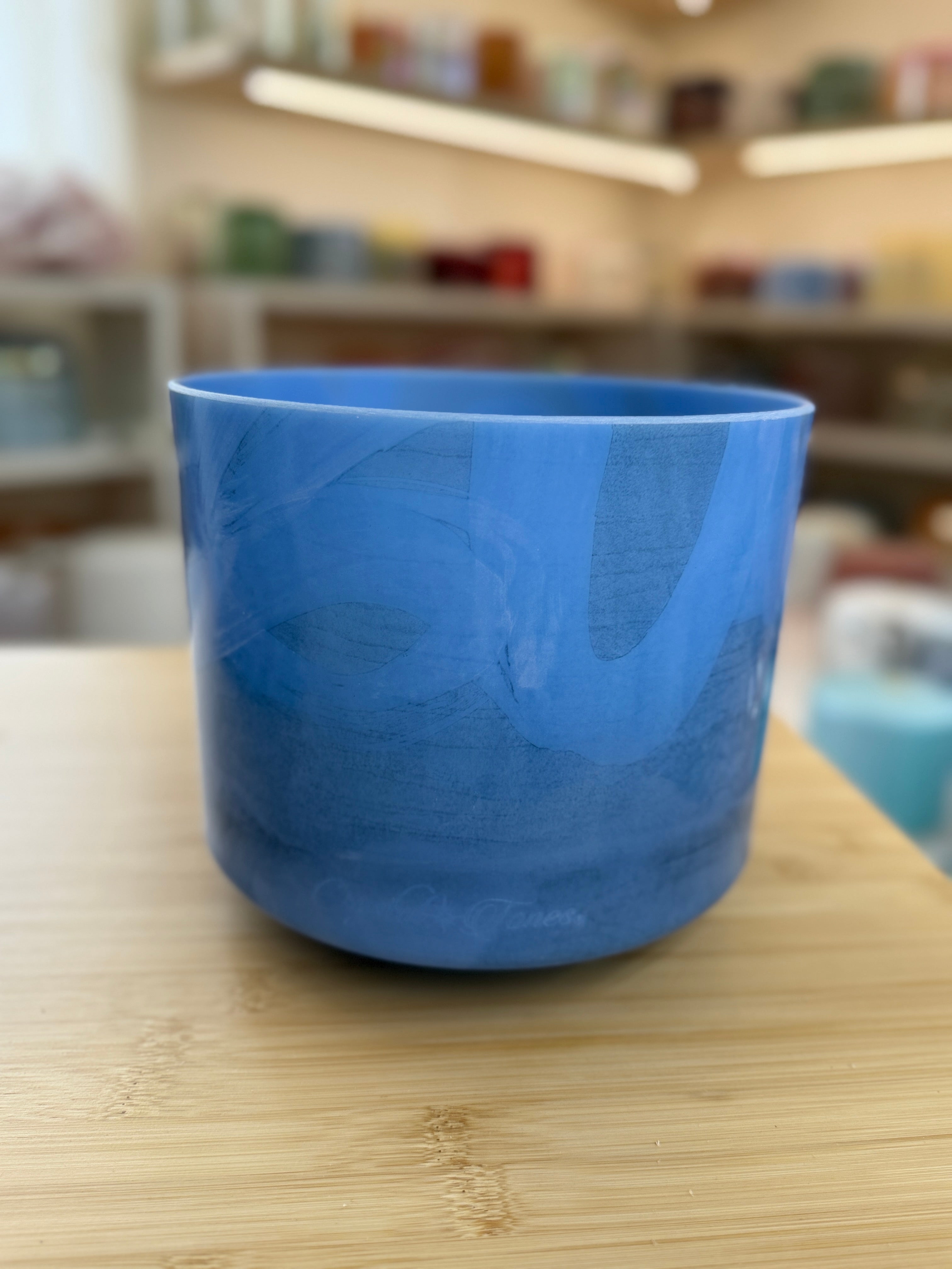 8" D#-30 Larimar 132603 Crystal Tones Alchemy Singing Bowl
