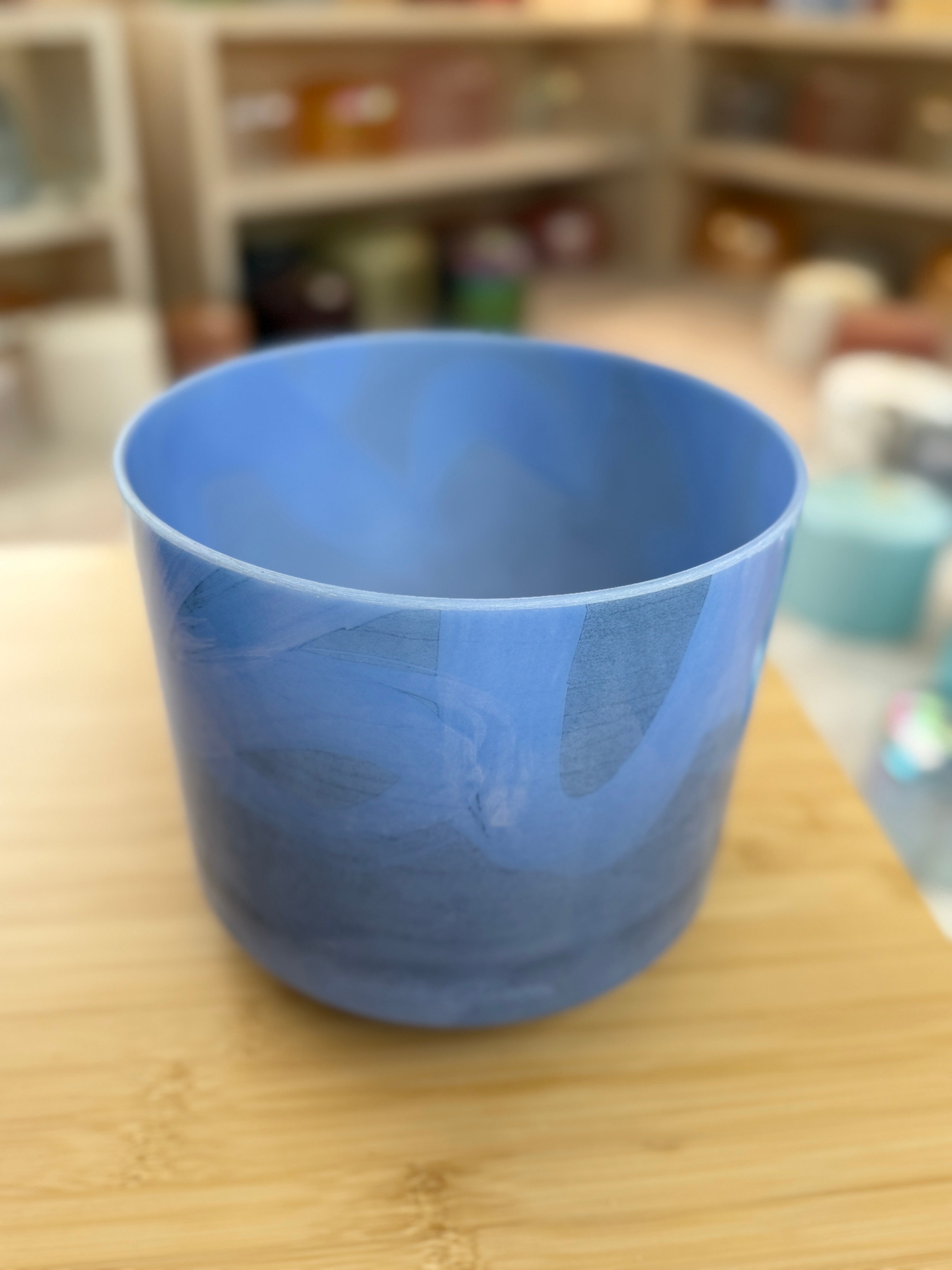 8" D#-30 Larimar 132603 Crystal Tones Alchemy Singing Bowl