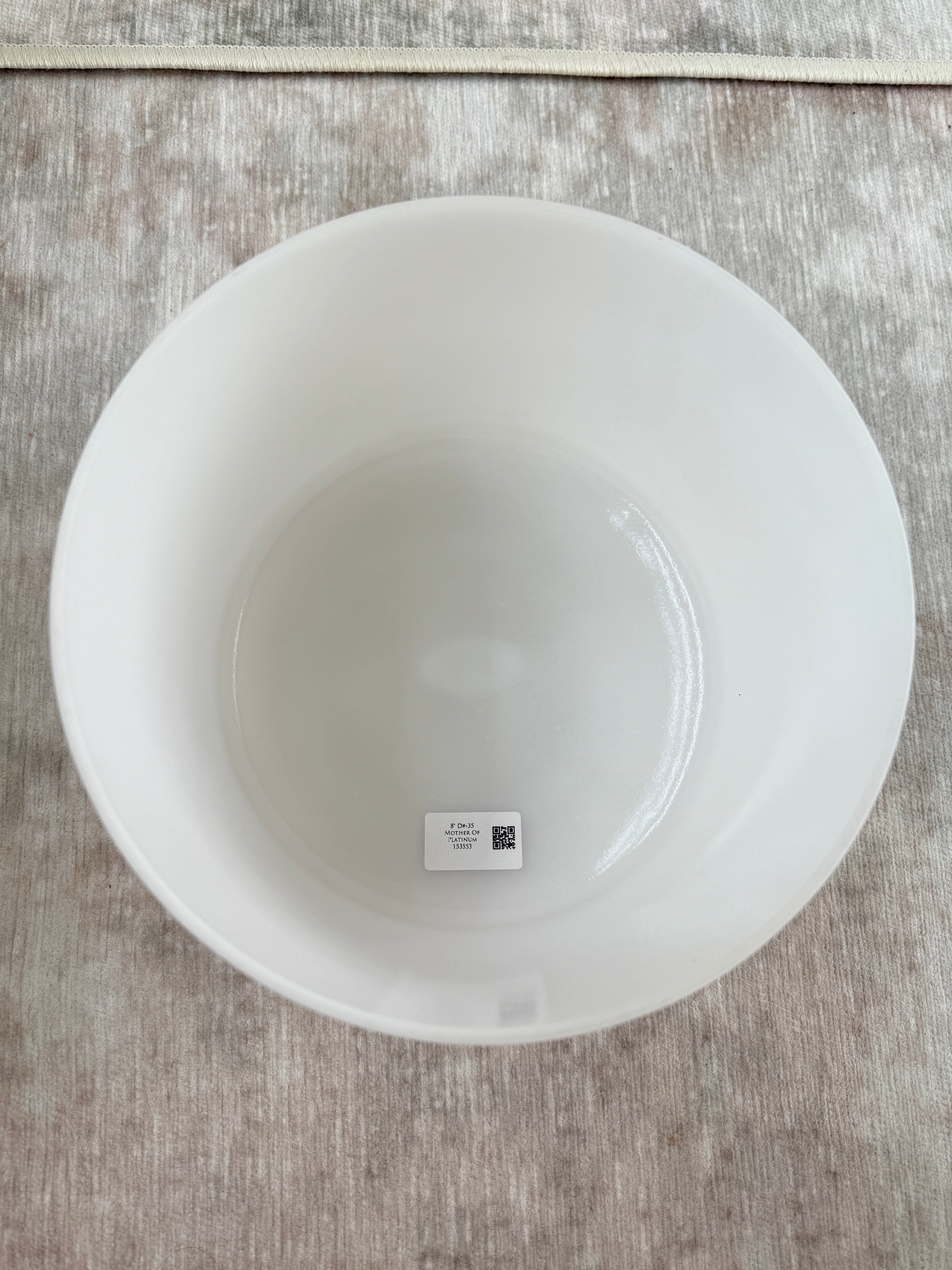 8" D#-35 Mother of Platinum 153553 Crystal Tones® Alchemy Singing Bowl
