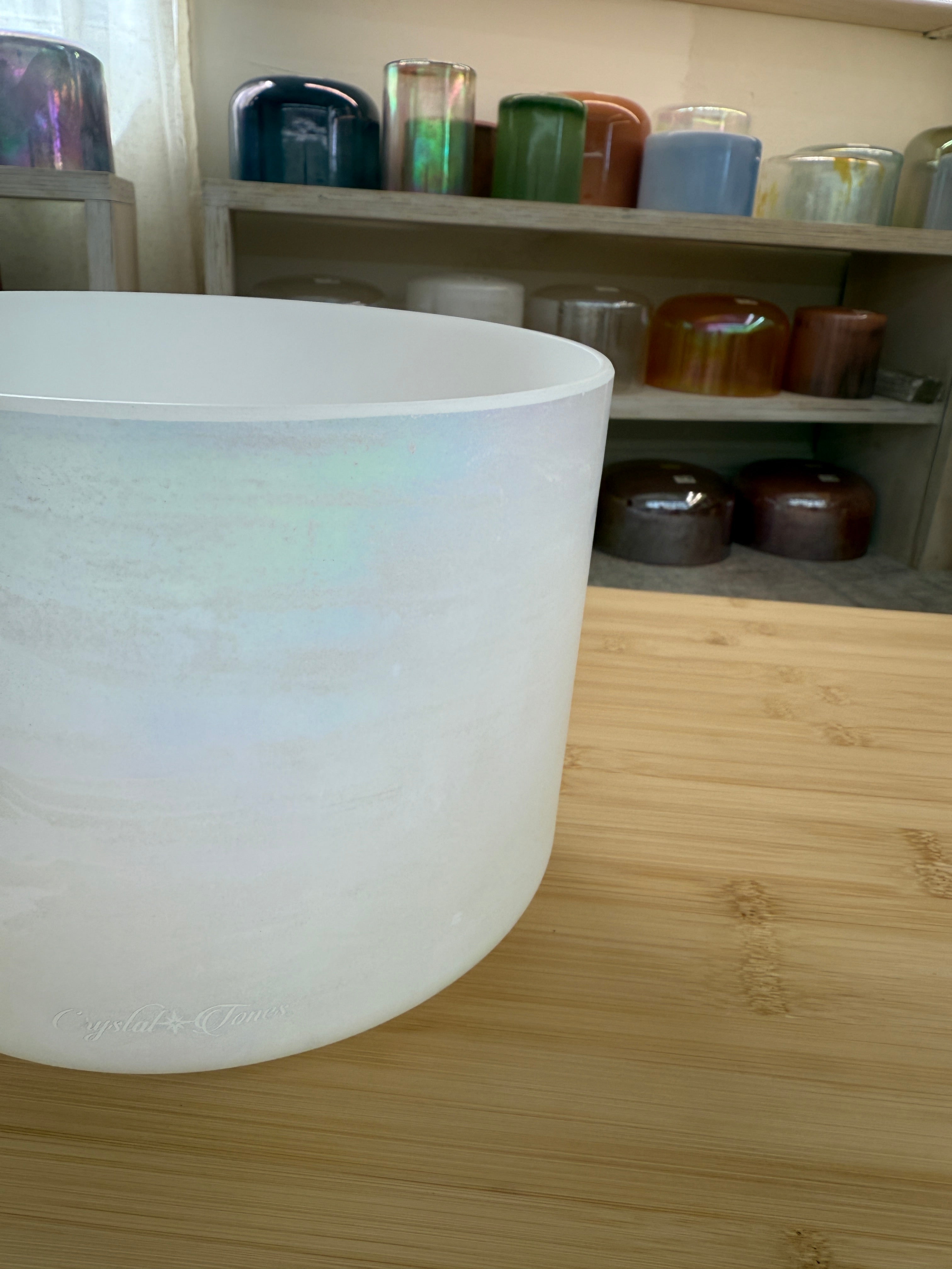 8" D#-35 Mother of Platinum 153553 Crystal Tones® Alchemy Singing Bowl