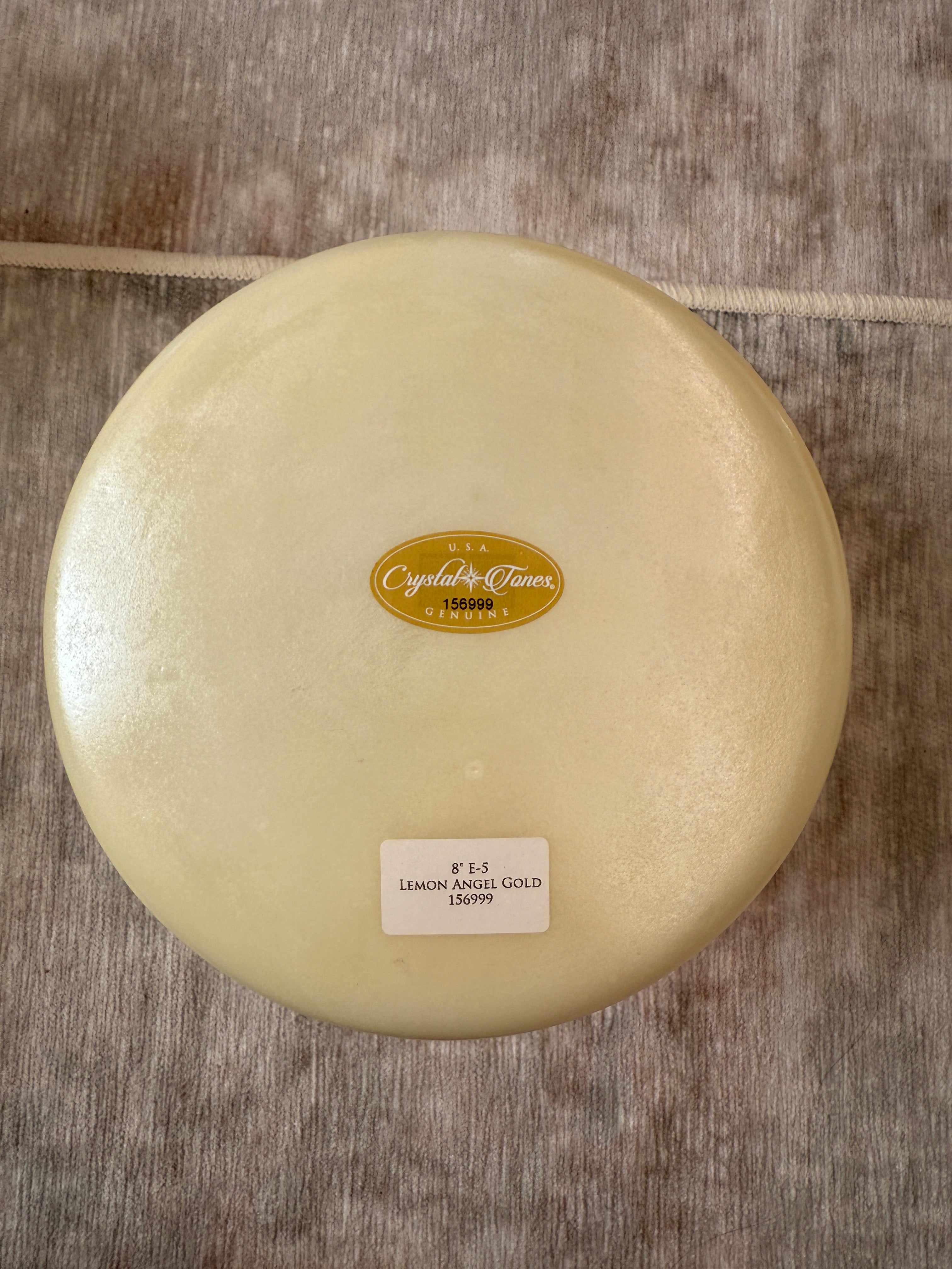 8" E-5 Lemon Angel Gold 156999 Crystal Tones® Alchemy Singing Bowl
