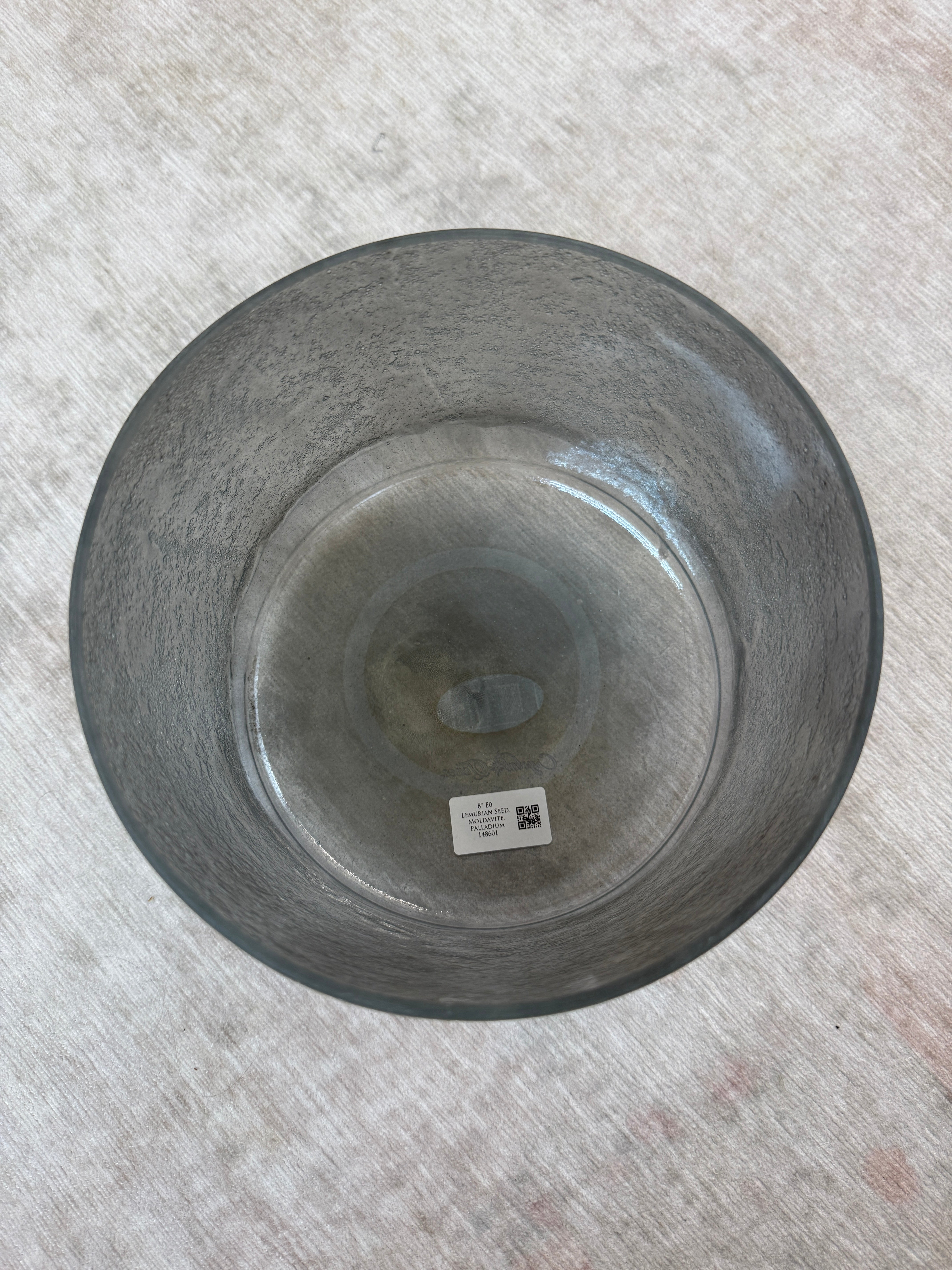 8" E0 Lemurian Seed, Moldavite, Palladium 148601 Crystal Tones® Alchemy Singing Bowl