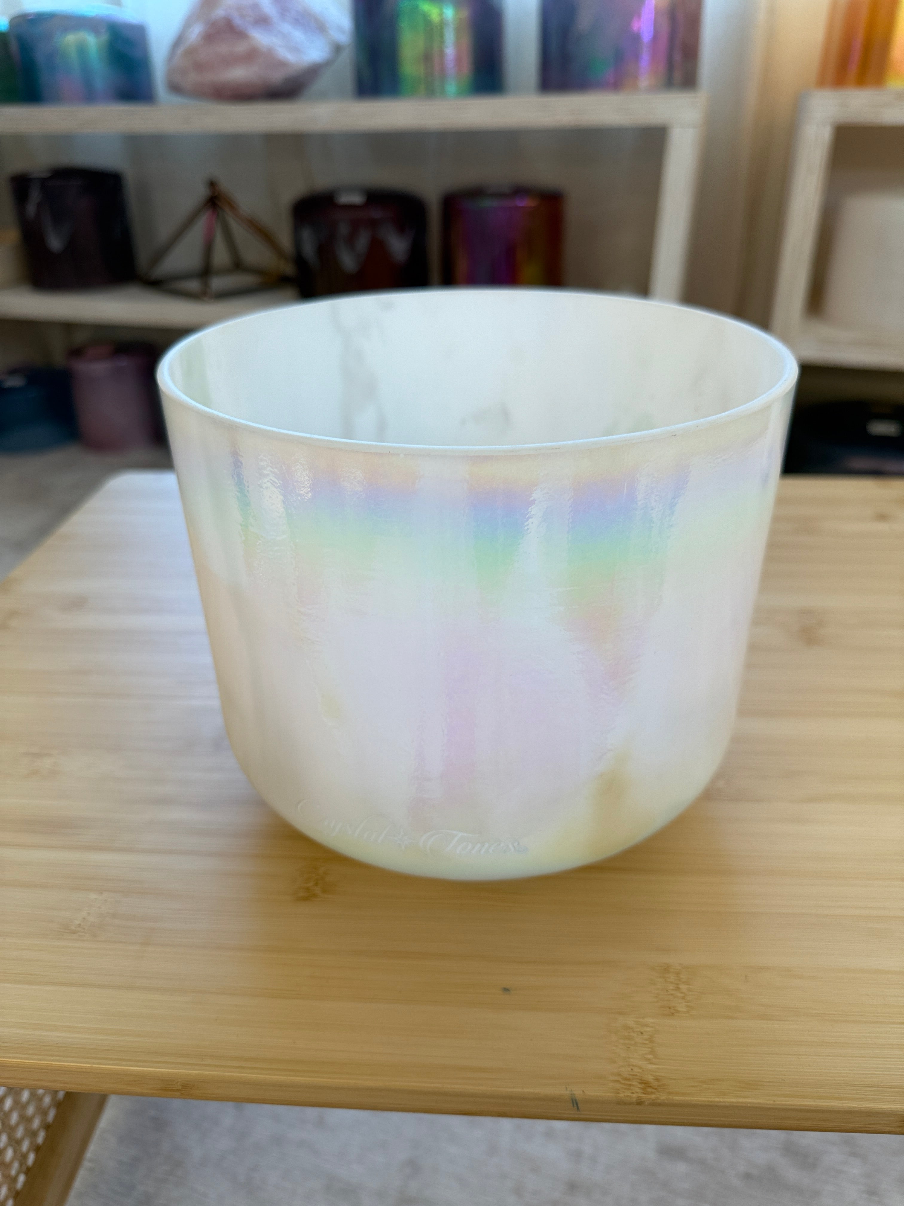 8" E+10 Mt. Shasta Serpentine, Sedona Red Rock, Platinum 135981 Crystal Tones® Alchemy Singing Bowl