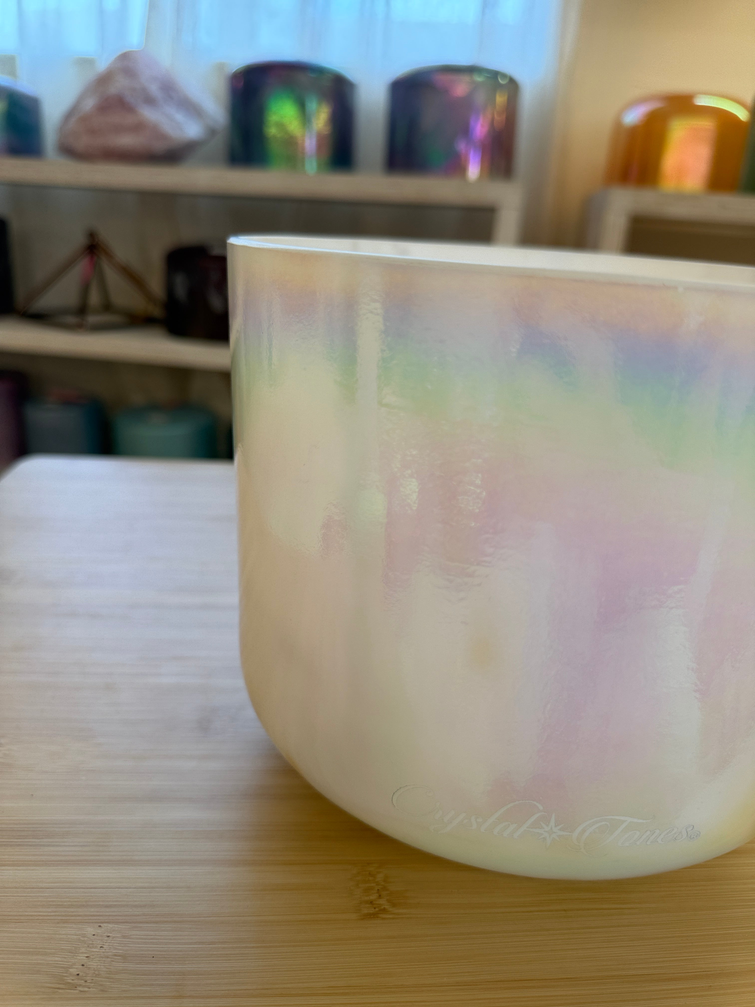 8" E+10 Mt. Shasta Serpentine, Sedona Red Rock, Platinum 135981 Crystal Tones® Alchemy Singing Bowl
