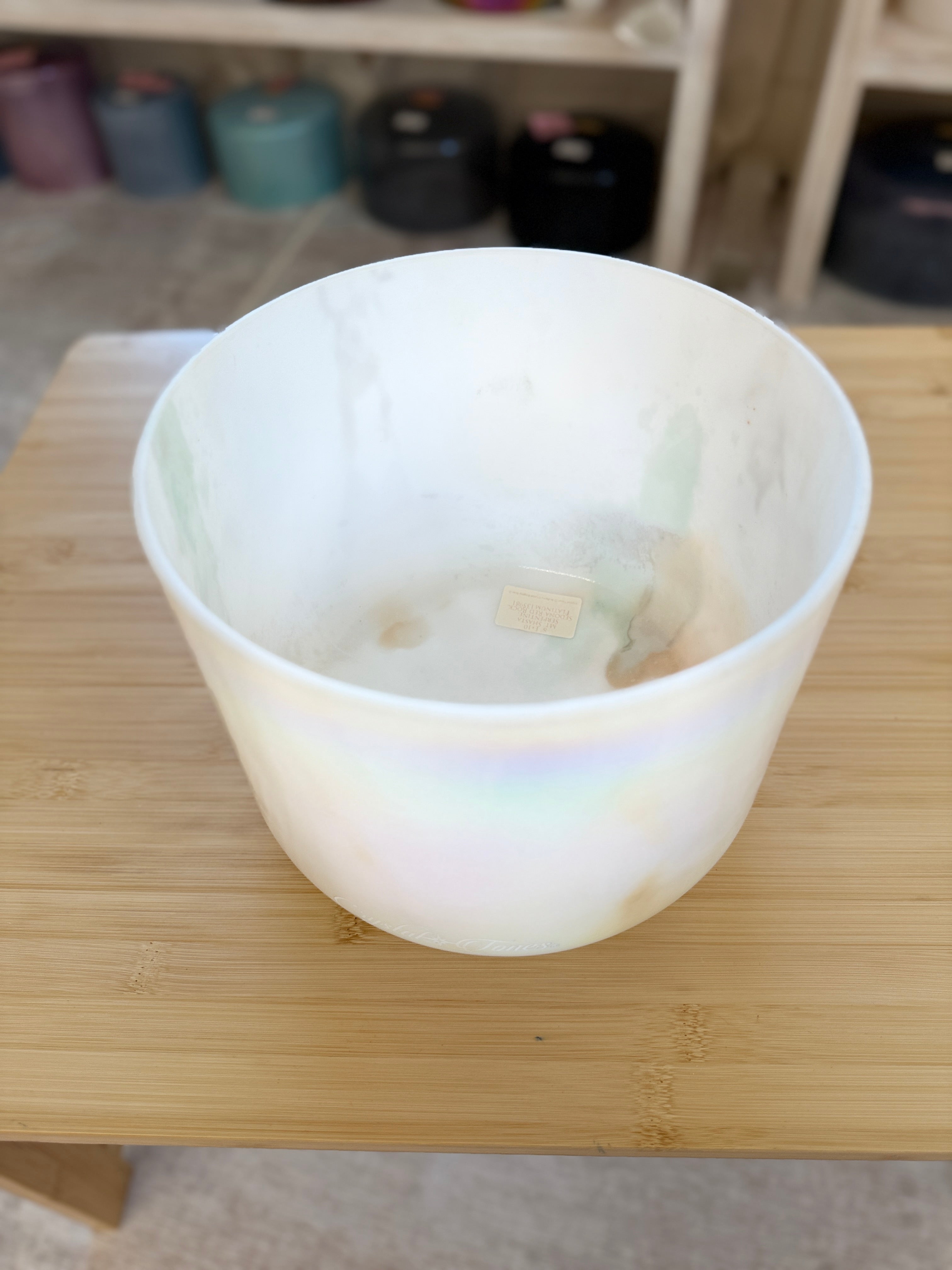 8" E+10 Mt. Shasta Serpentine, Sedona Red Rock, Platinum 135981 Crystal Tones® Alchemy Singing Bowl