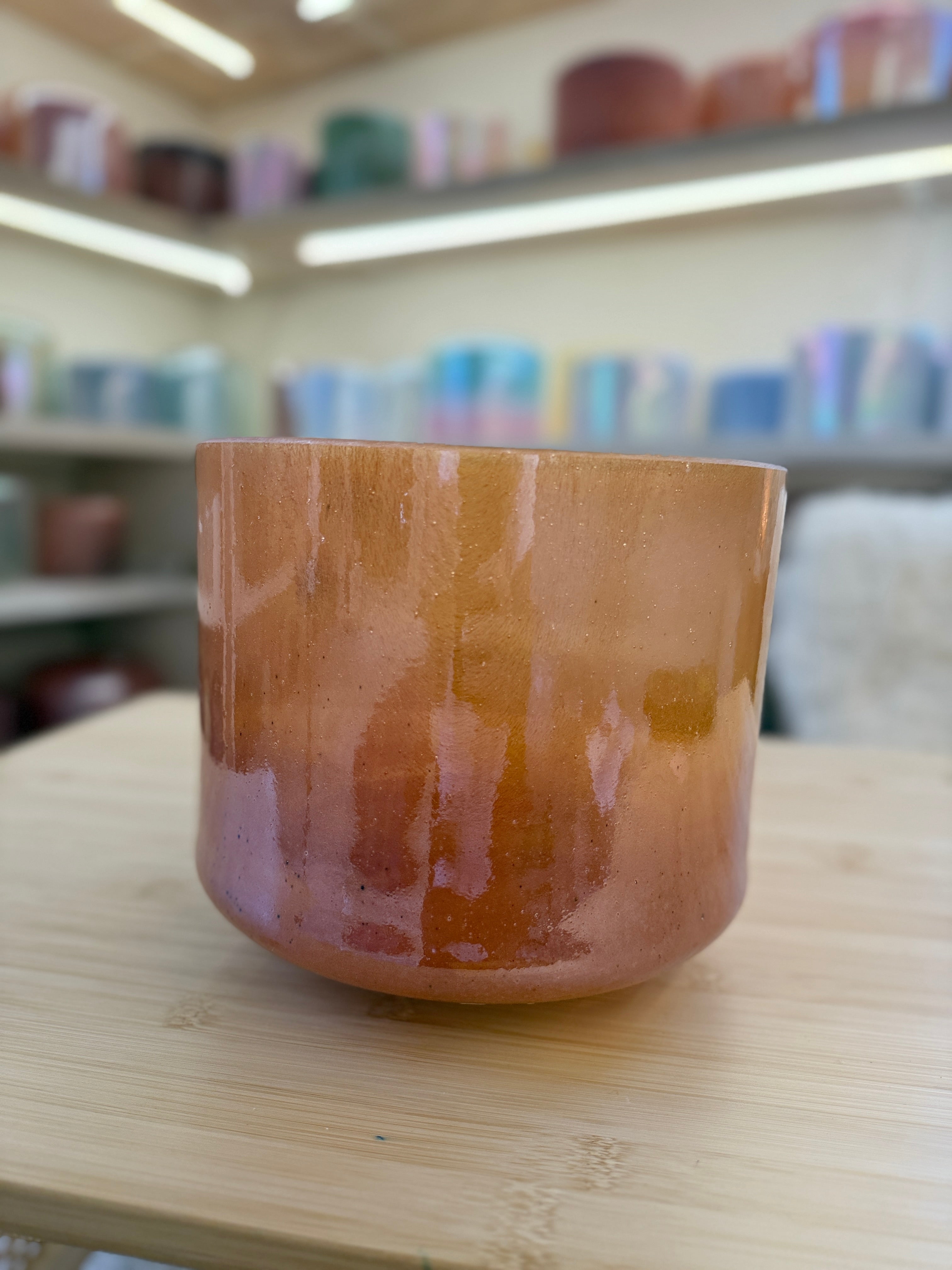 8" E+20 Carnelian, White Light Aura Gold 133487 Crystal Tones® Alchemy Crystal Bowl