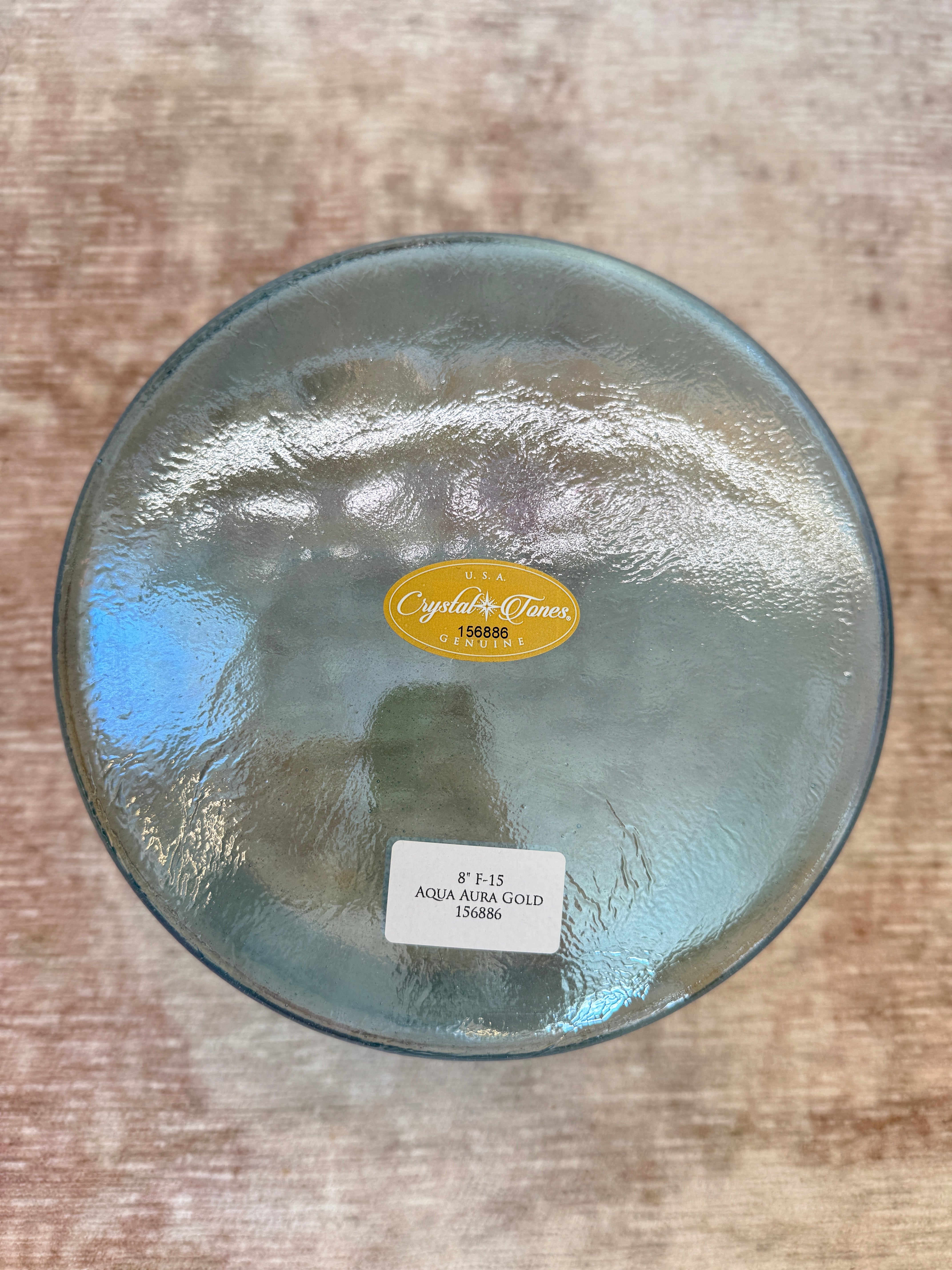 8" F-15 Aqua Aura Gold 156886 Crystal Tones® Alchemy Singing Bowl