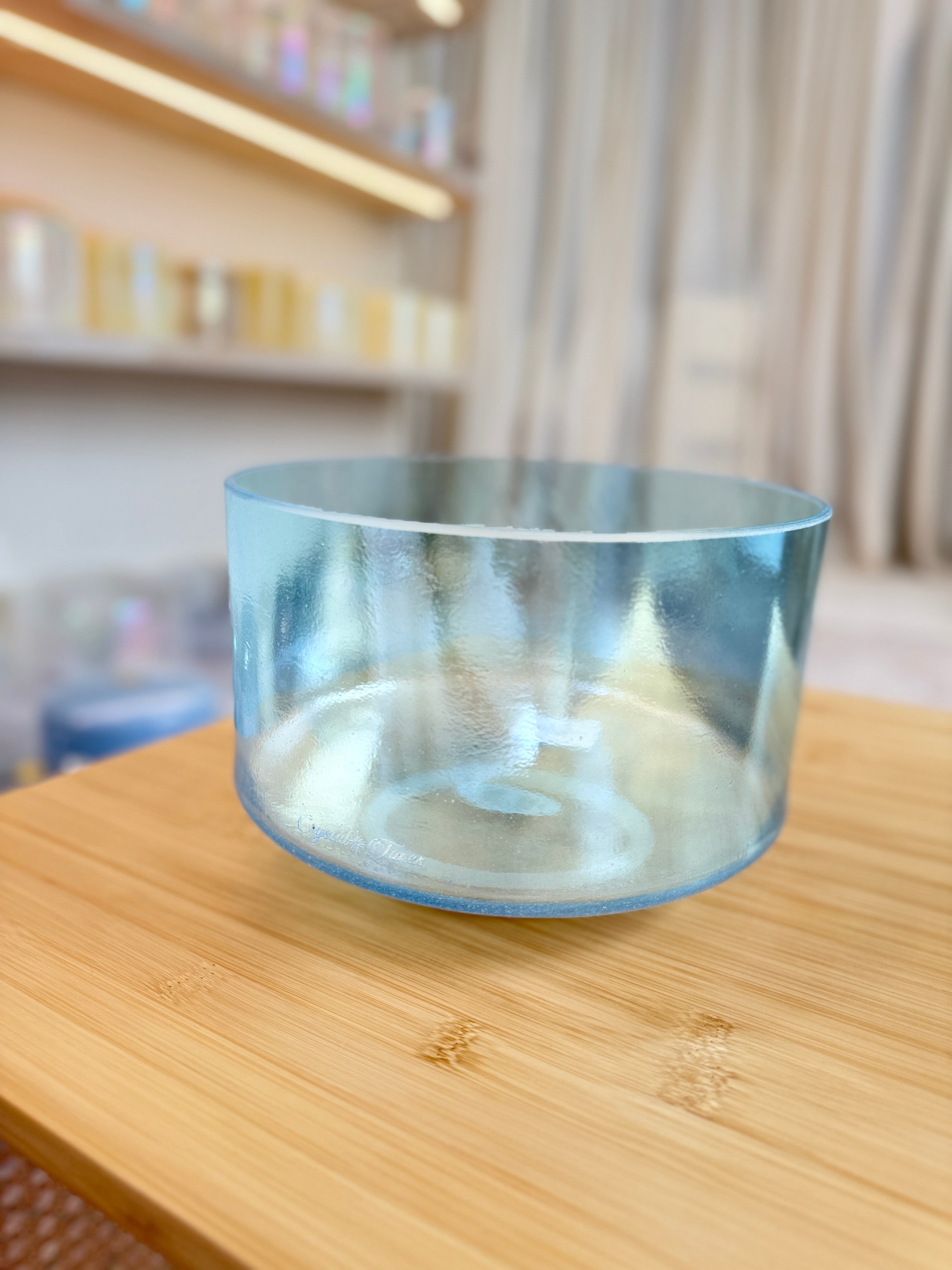 8" F-15 Aqua Aura Gold 156886 Crystal Tones® Alchemy Singing Bowl