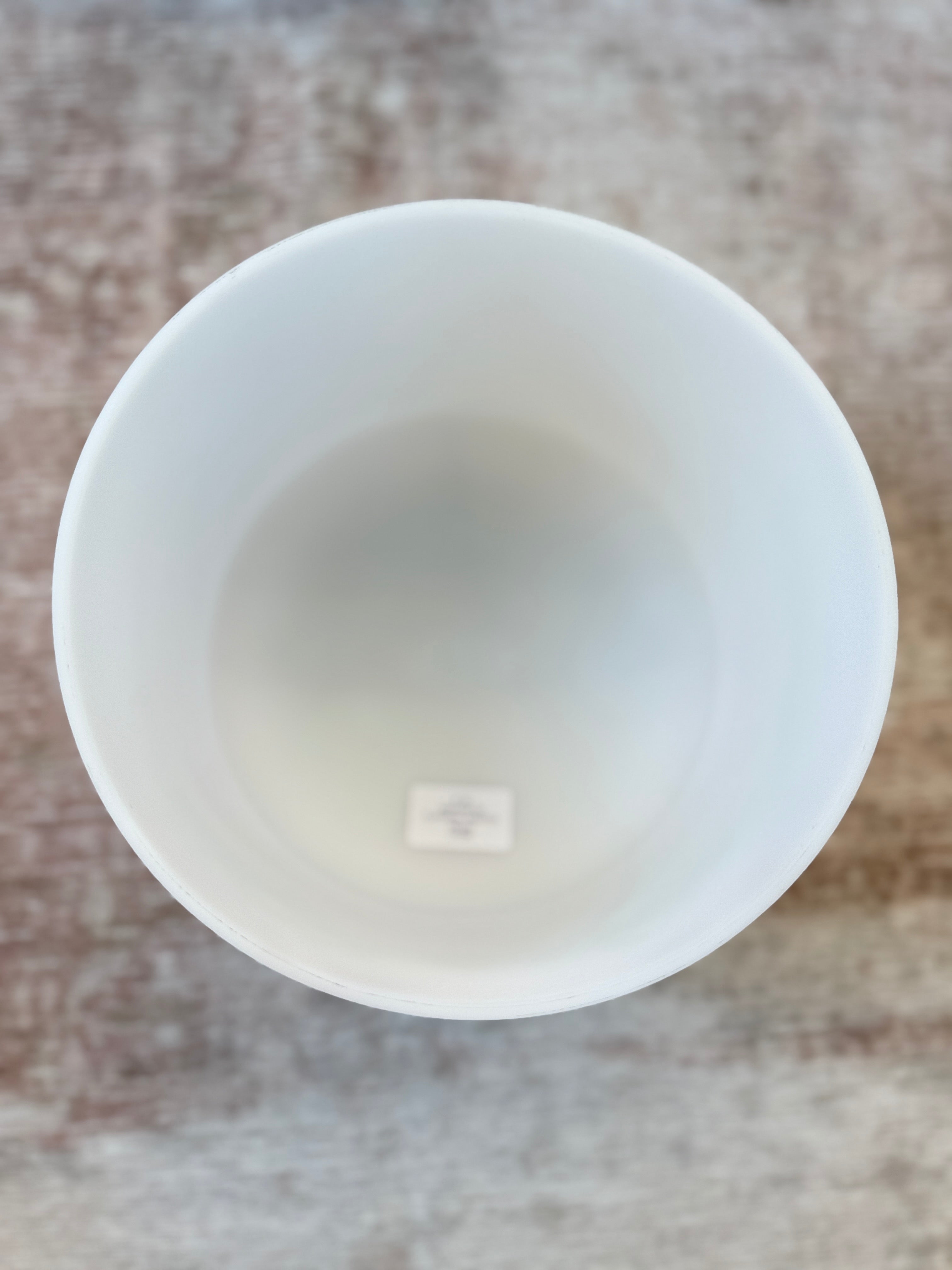 8" F#0 Mother of Platinum, Frosted Inside 157289 Crystal Tones® Alchemy Singing Bowl