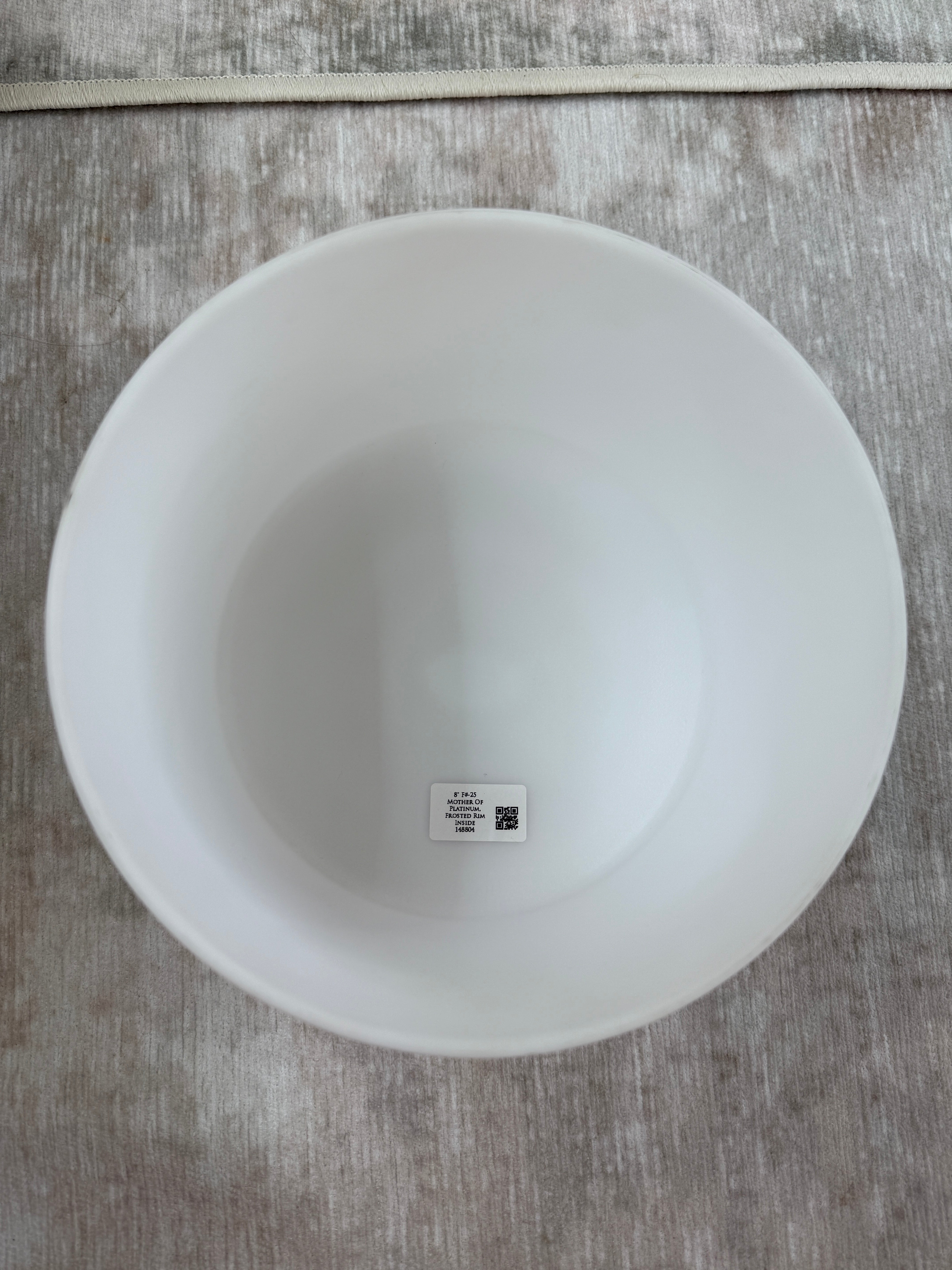 8" F#-25 Mother of Platinum, Frosted Rim Inside 148804 Crystal Tones® Alchemy Singing Bowl