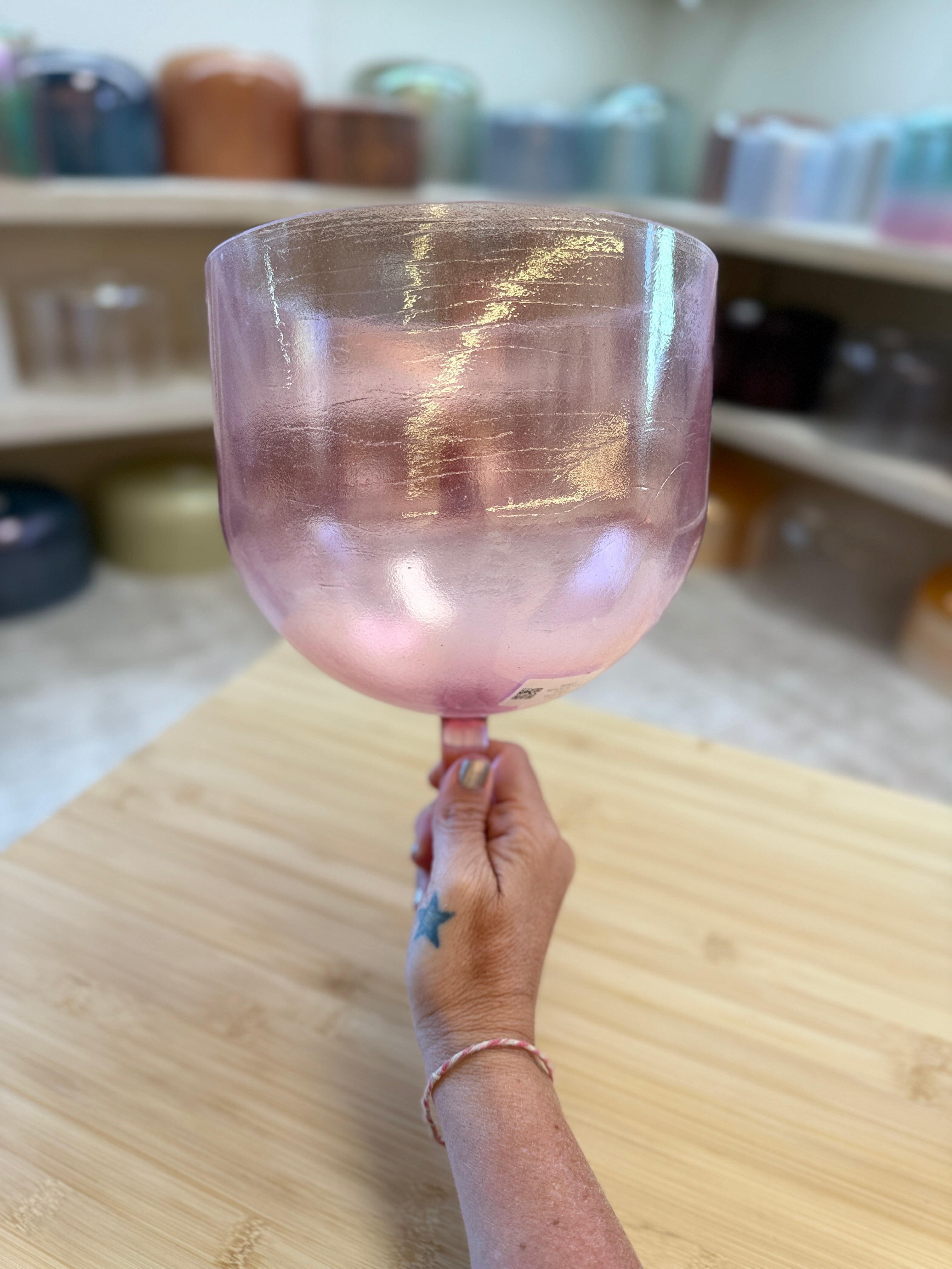 8" F#-5 Pink Aura Gold 155058 Crystal Tones® Alchemy Practitioner