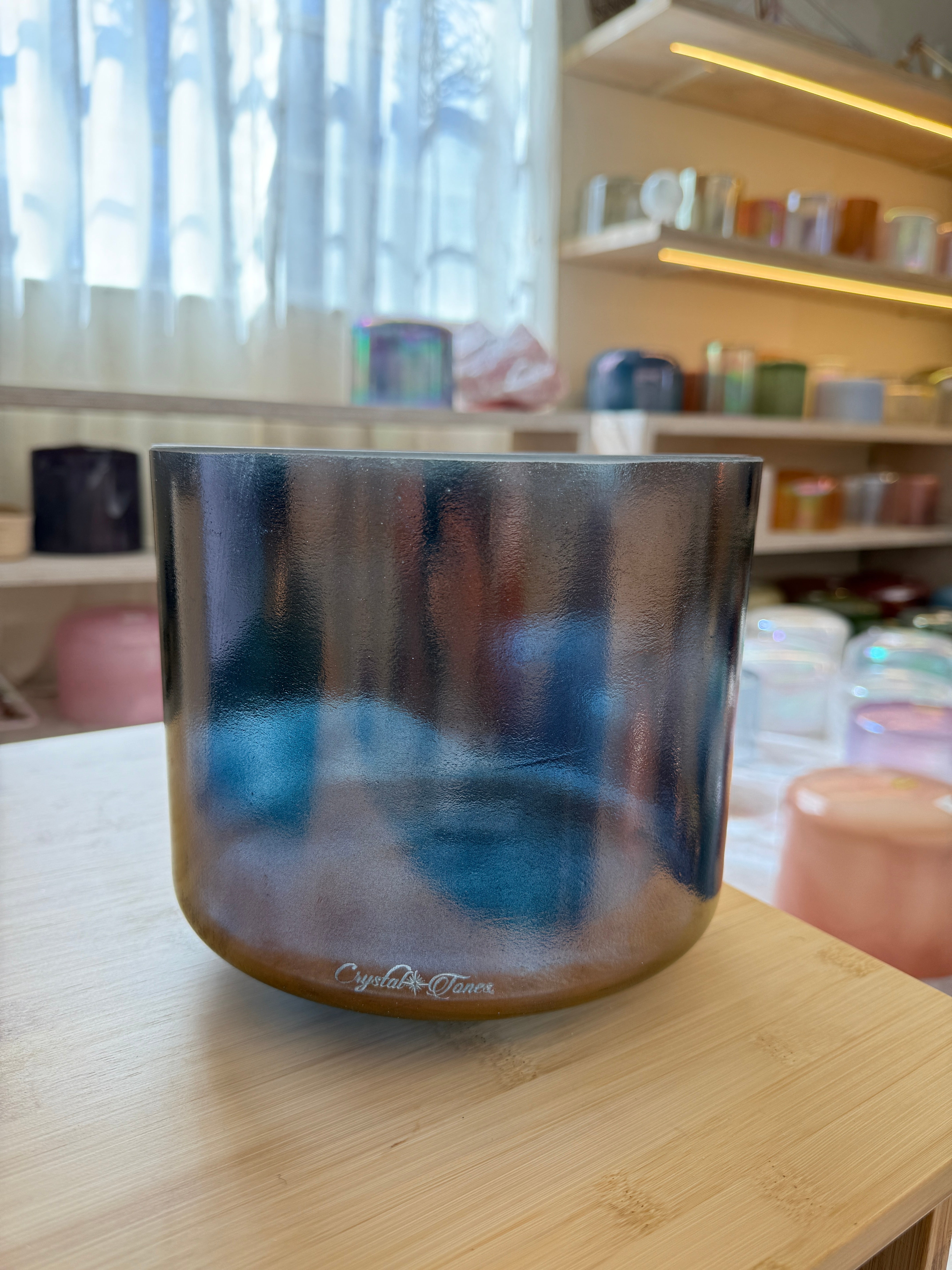 8" F+10 Tibetan Quartz Copper Aura 156309 Crystal Tones® Alchemy Singing Bowl