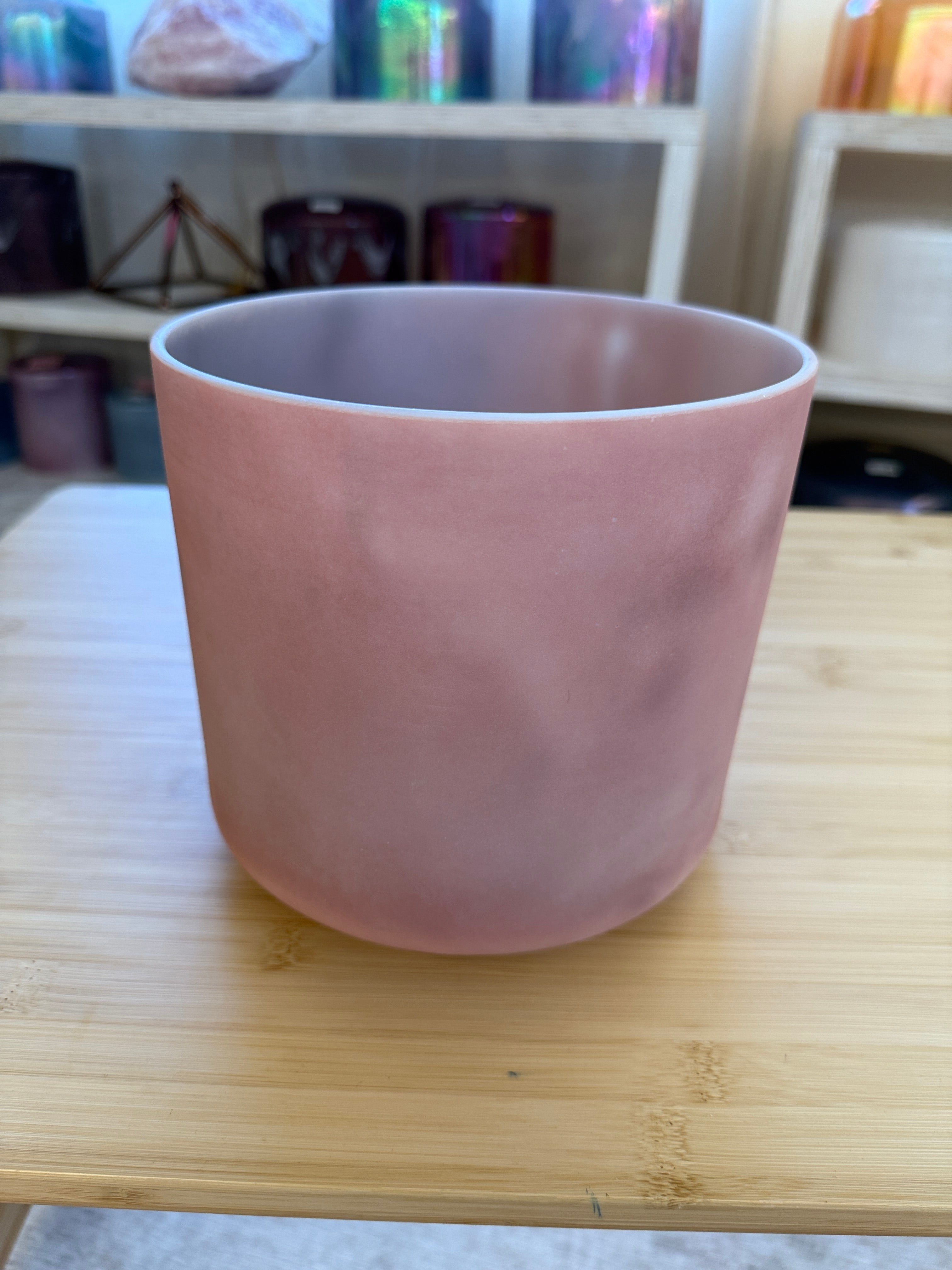 8" F#+20 Indian Pipestone, Ocean Indium (Inside) 144581 Crystal Tones® Alchemy Singing Bowl