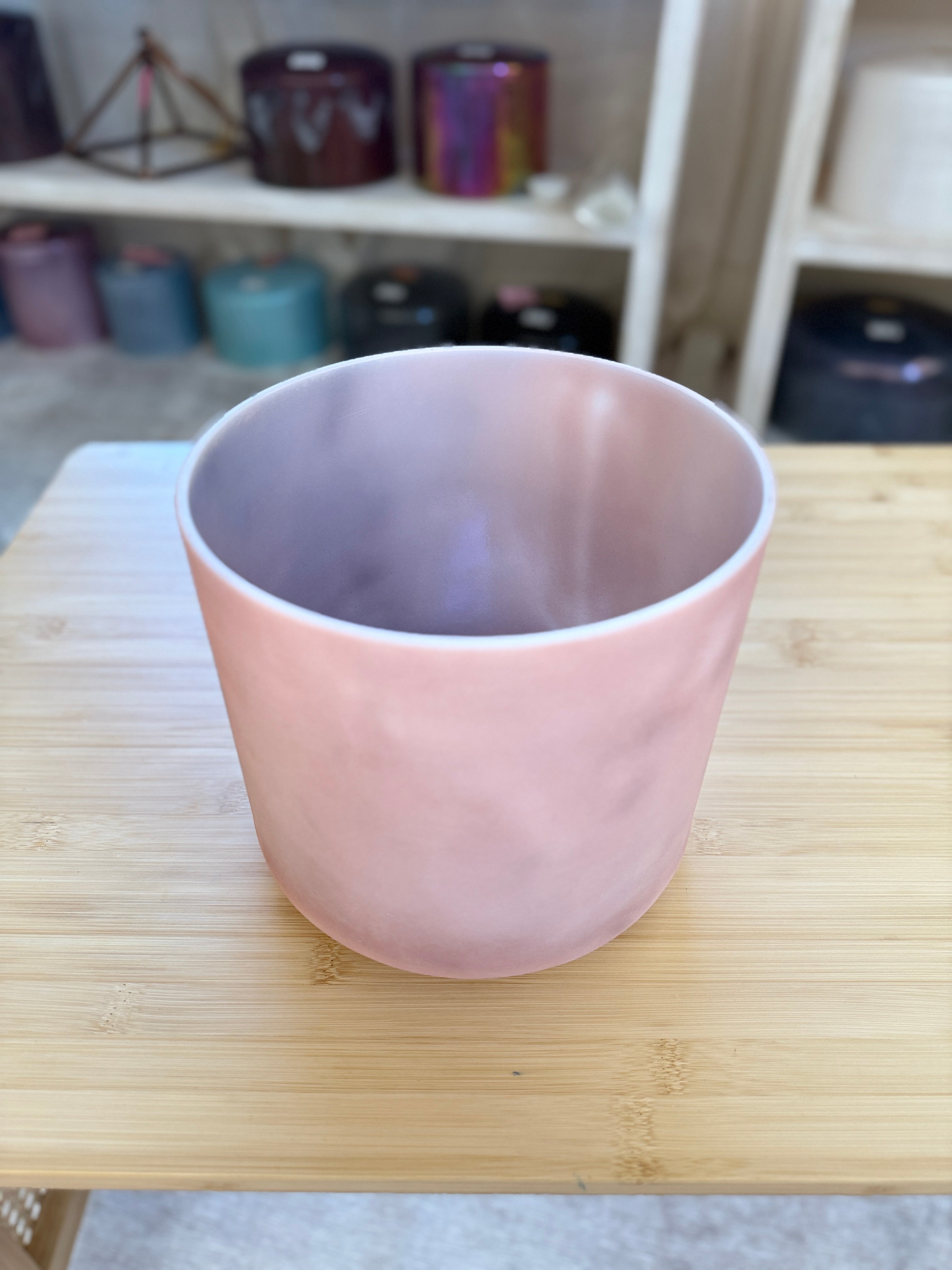8" F#+20 Indian Pipestone, Ocean Indium (Inside) 144581 Crystal Tones® Alchemy Singing Bowl
