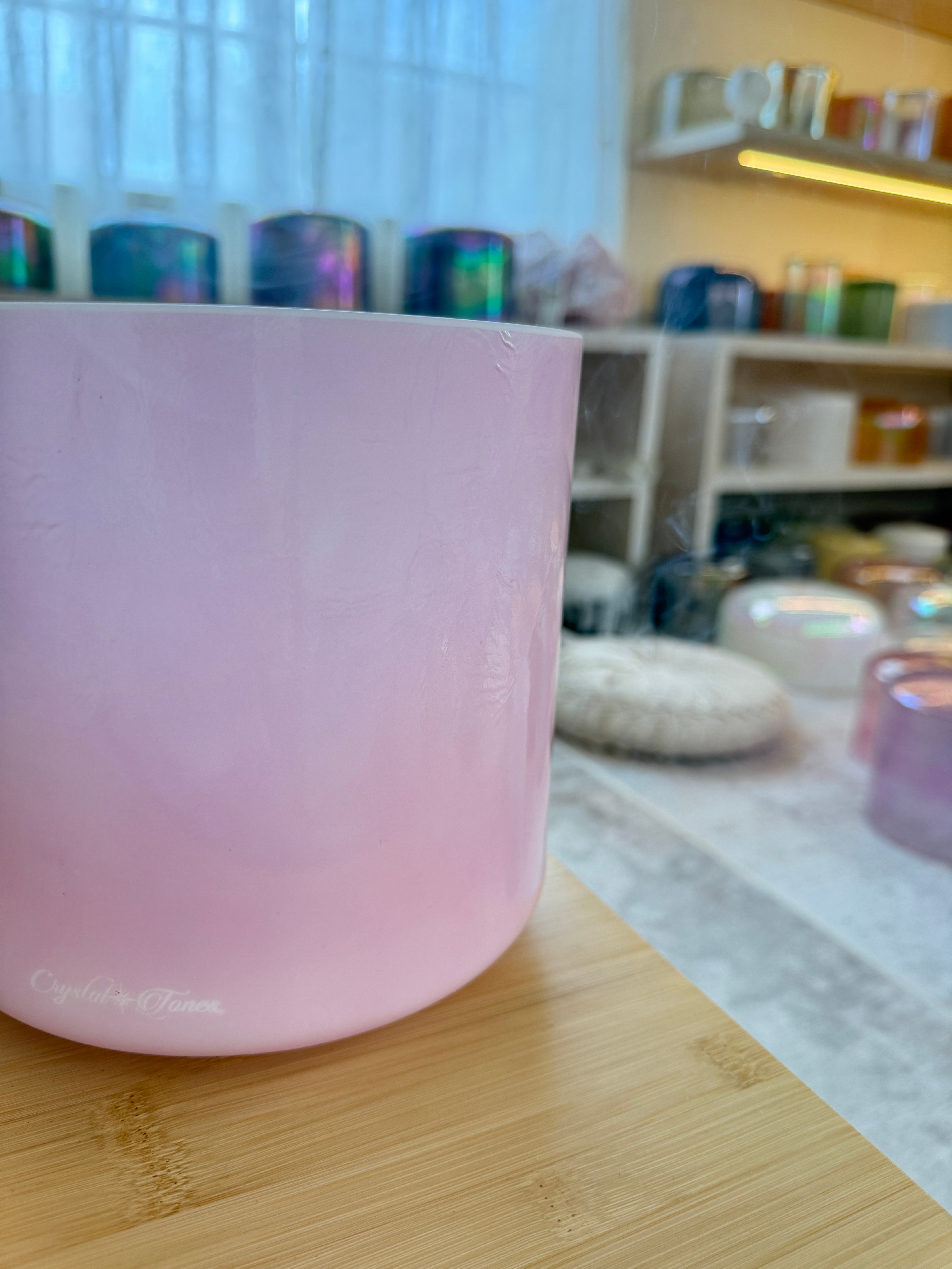 8" F#+20 Pink Ocean Gold 155637 Crystal Tones® Alchemy Singing Bowl