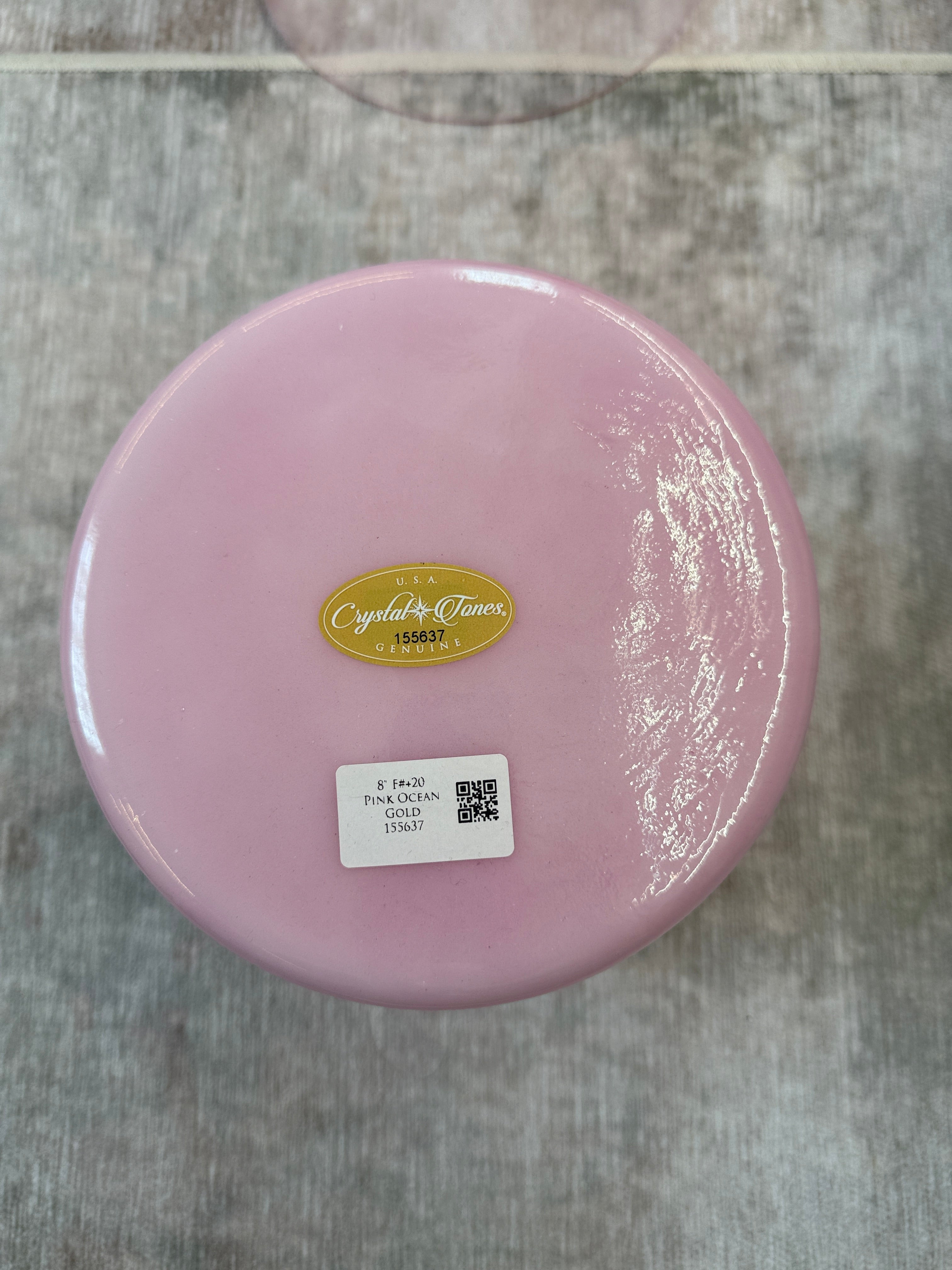 8" F#+20 Pink Ocean Gold 155637 Crystal Tones® Alchemy Singing Bowl