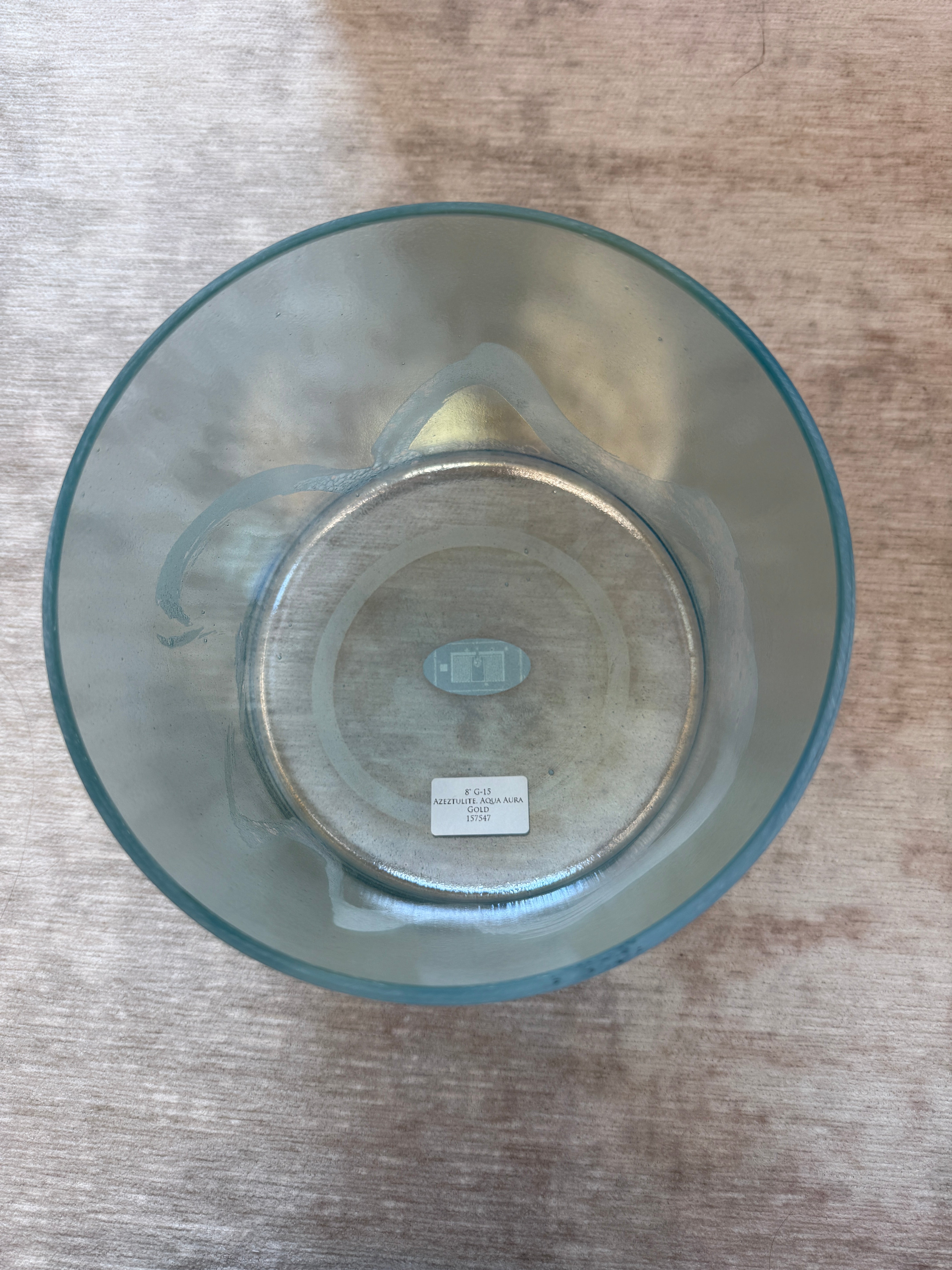 8" G-15 Azeztulite, Aqua Aura Gold 157547 Crystal Tones® Alchemy Singing Bowl