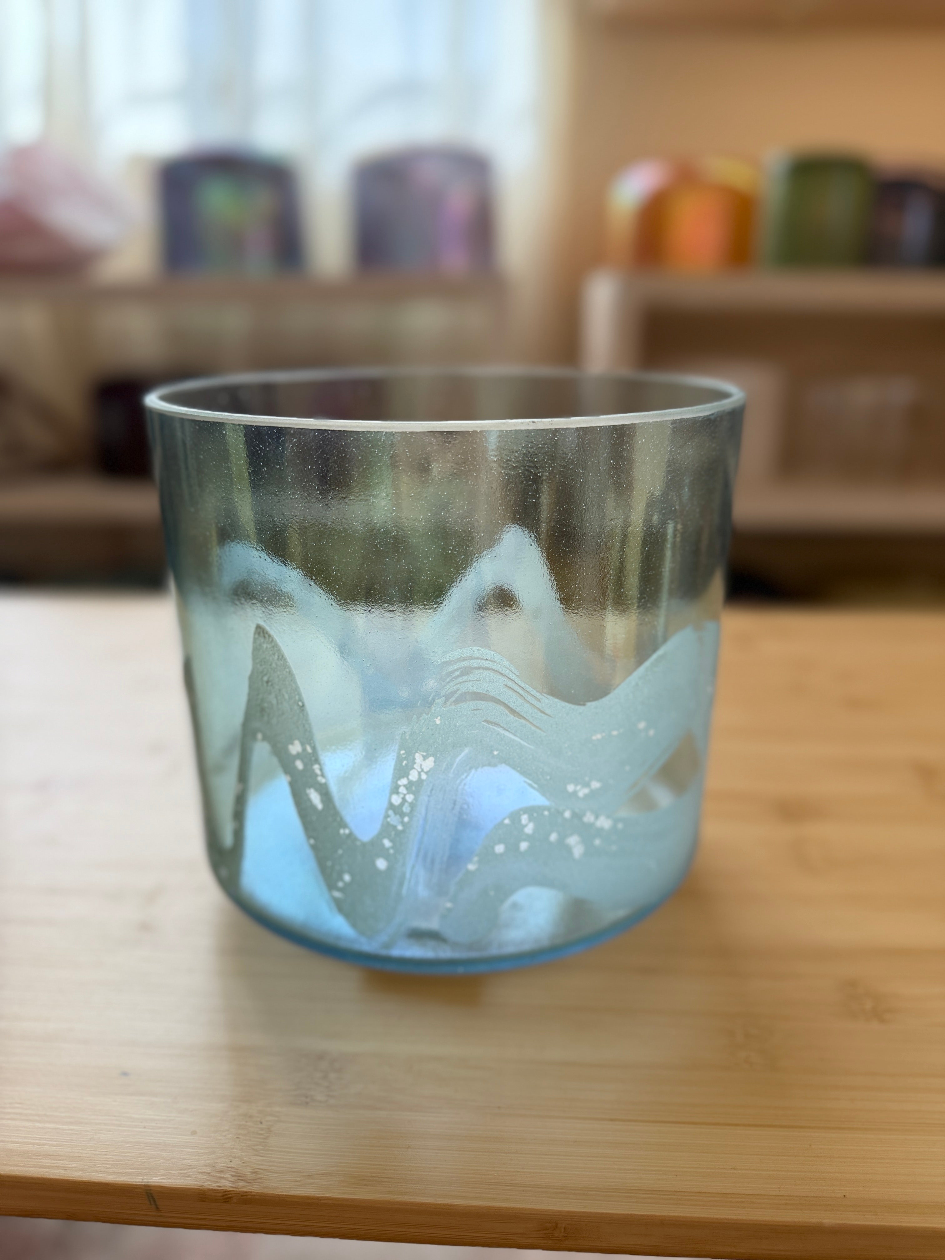 8" G-15 Azeztulite, Aqua Aura Gold 157547 Crystal Tones® Alchemy Singing Bowl