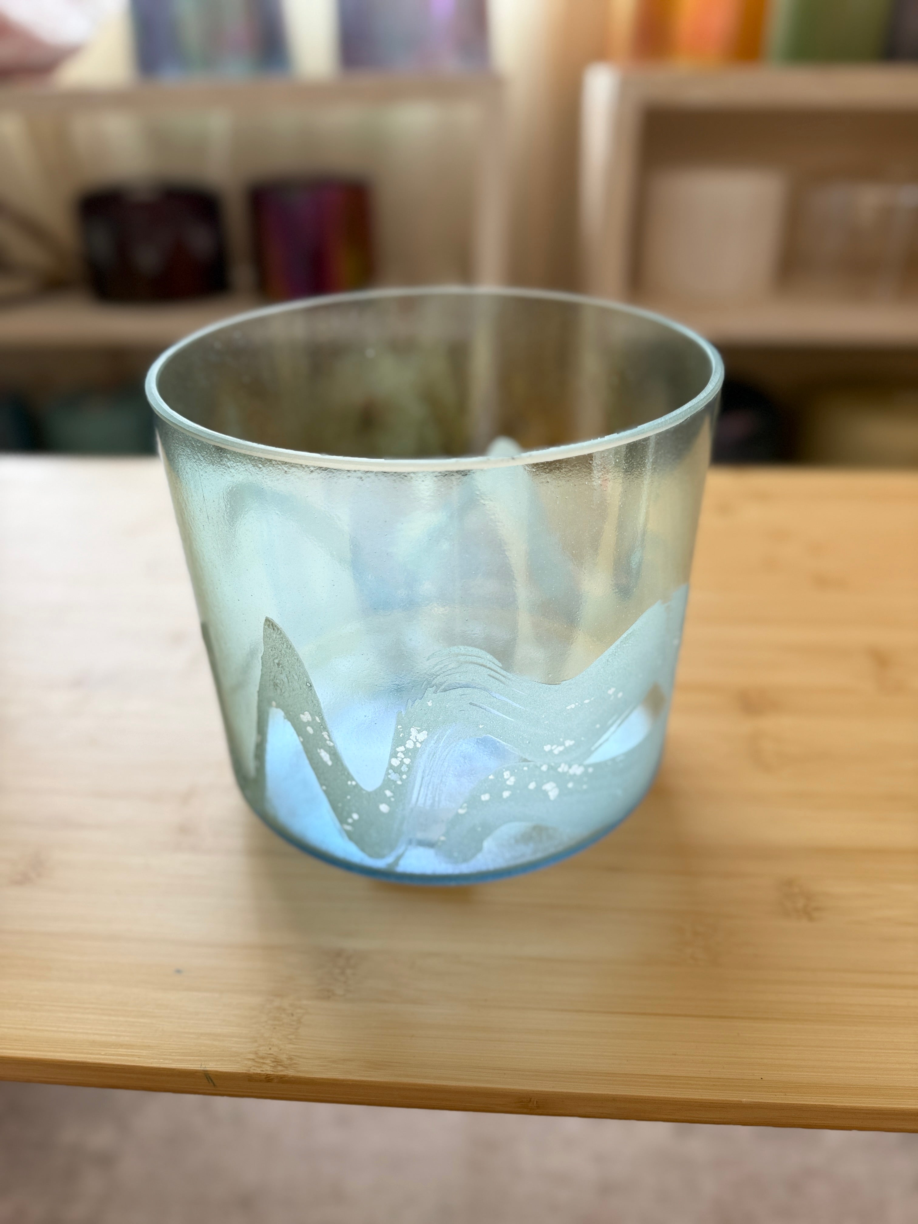 8" G-15 Azeztulite, Aqua Aura Gold 157547 Crystal Tones® Alchemy Singing Bowl
