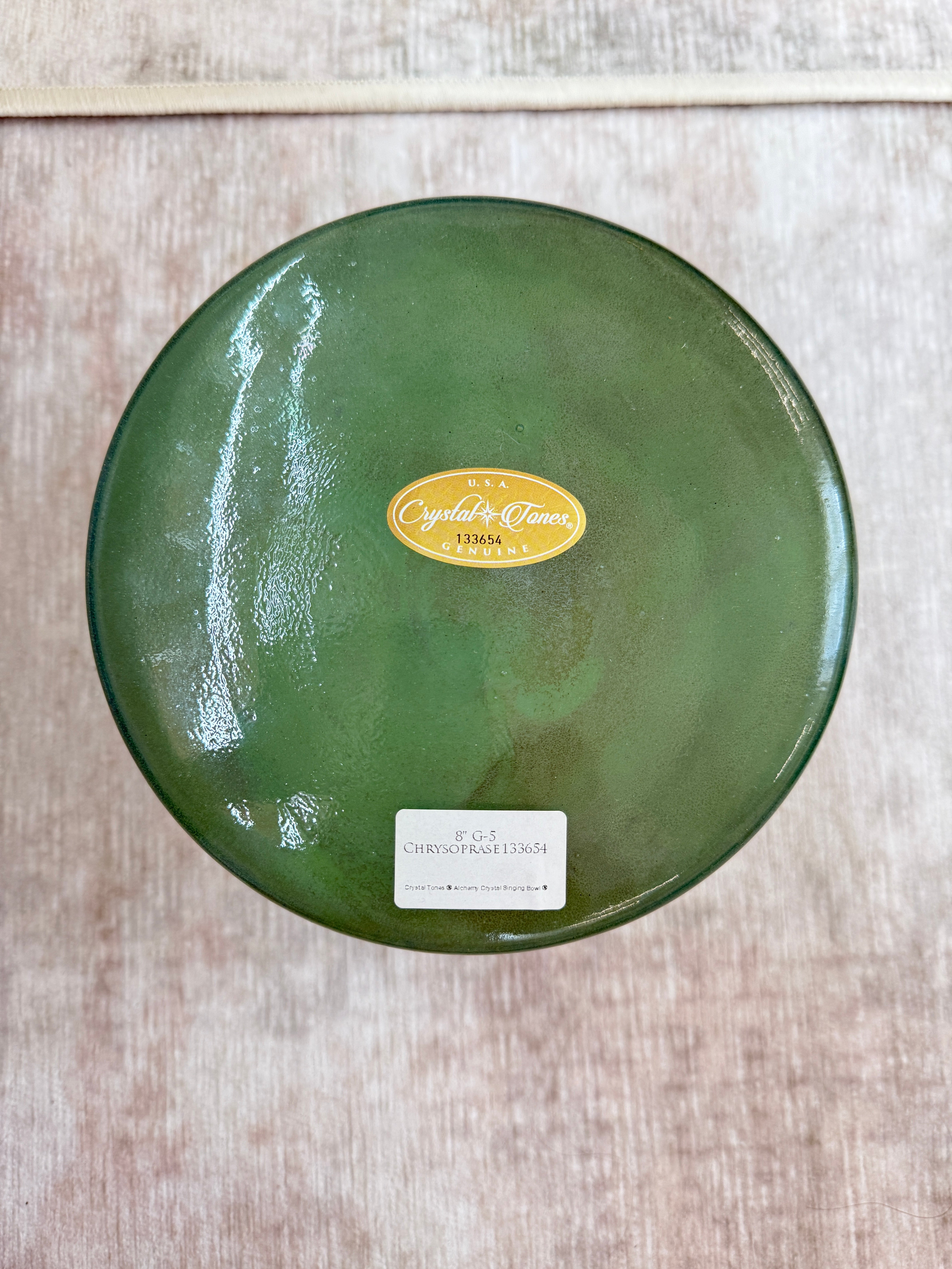 8" G-5 Chrysoprase 133654 Crystal Tones® Alchemy Singing Bowl