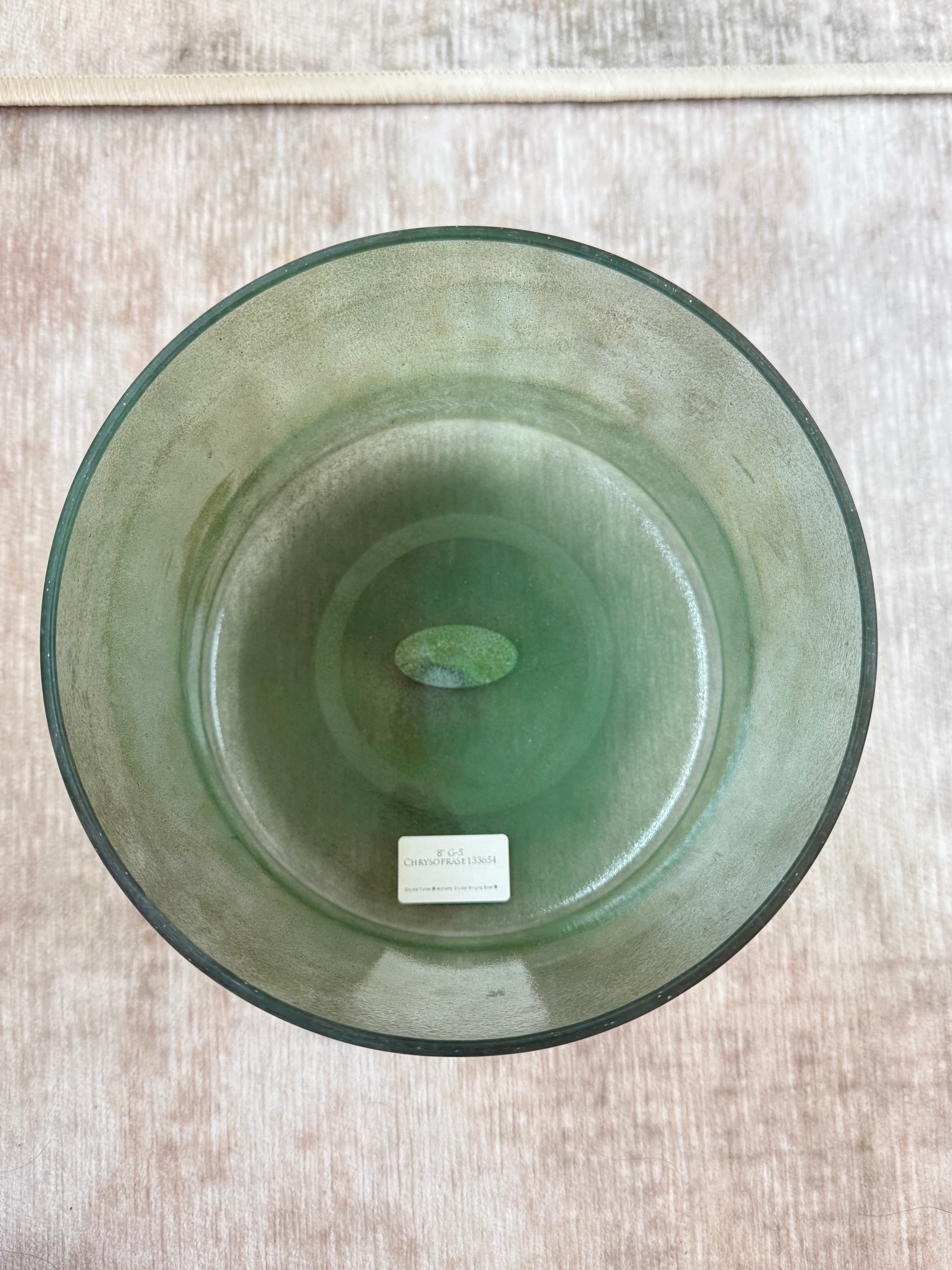 8" G-5 Chrysoprase 133654 Crystal Tones® Alchemy Singing Bowl