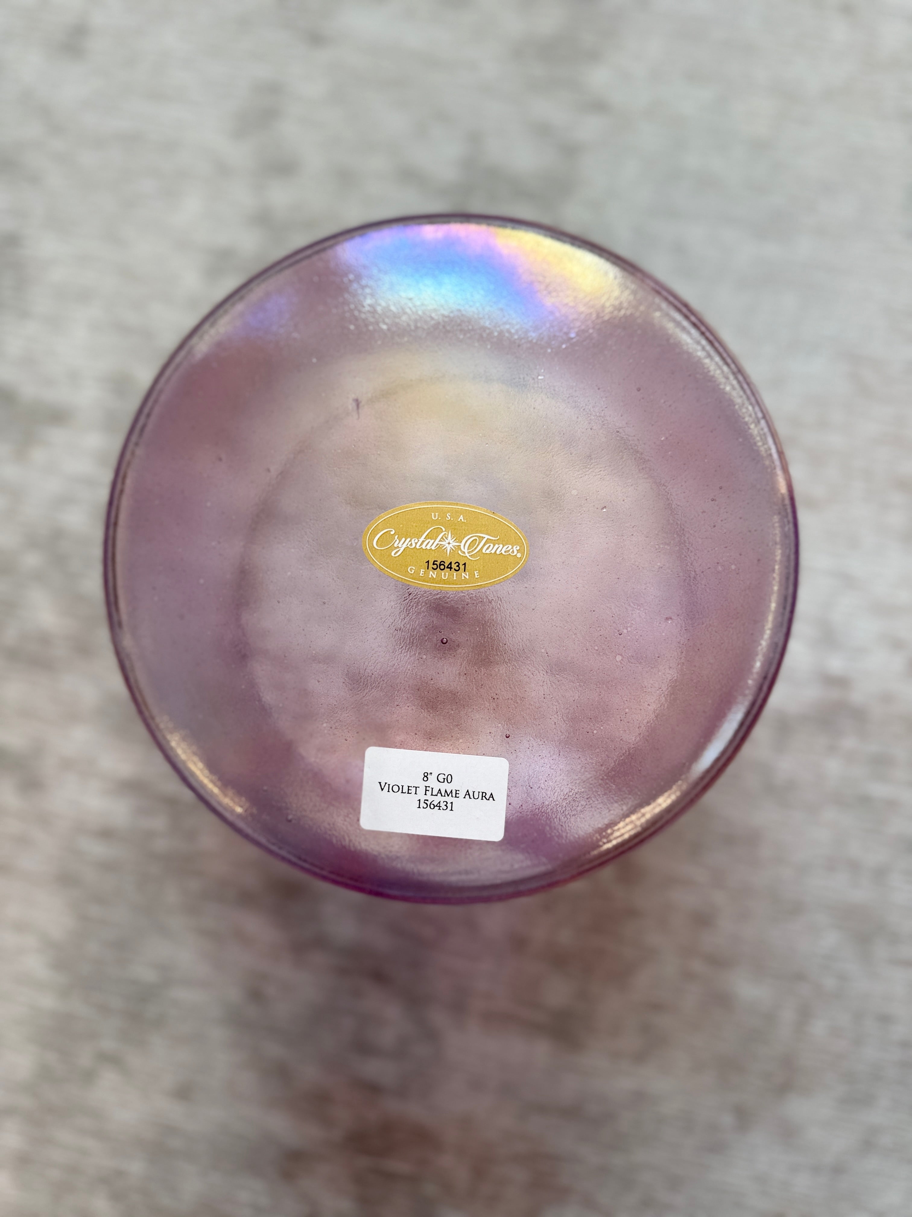 8" G0 Violet Flame Aura 156431 Crystal Tones® Alchemy Singing Bowl