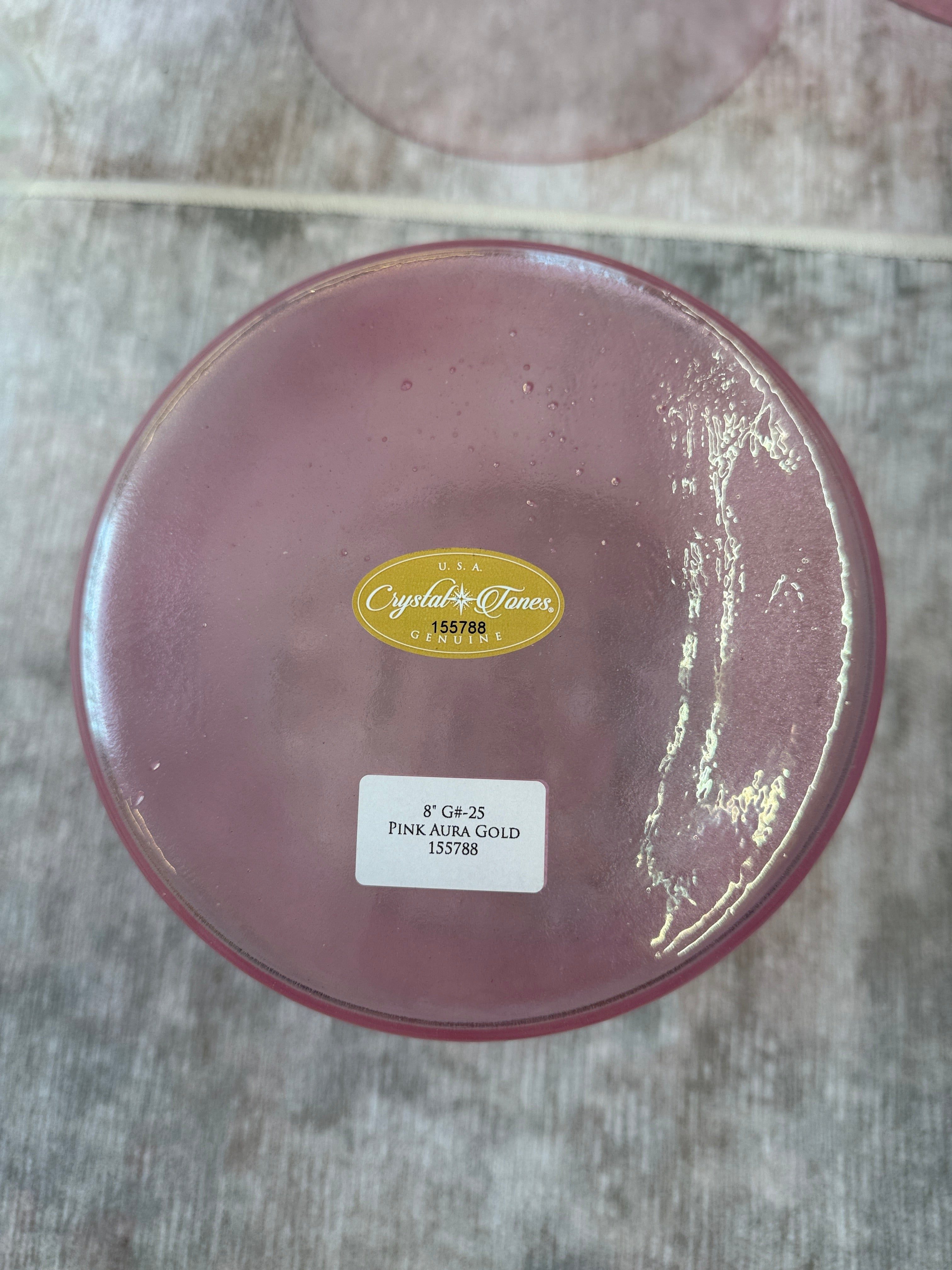 8" G#-25 Pink Aura Gold 155788 Crystal Tones® Alchemy Singing Bowl