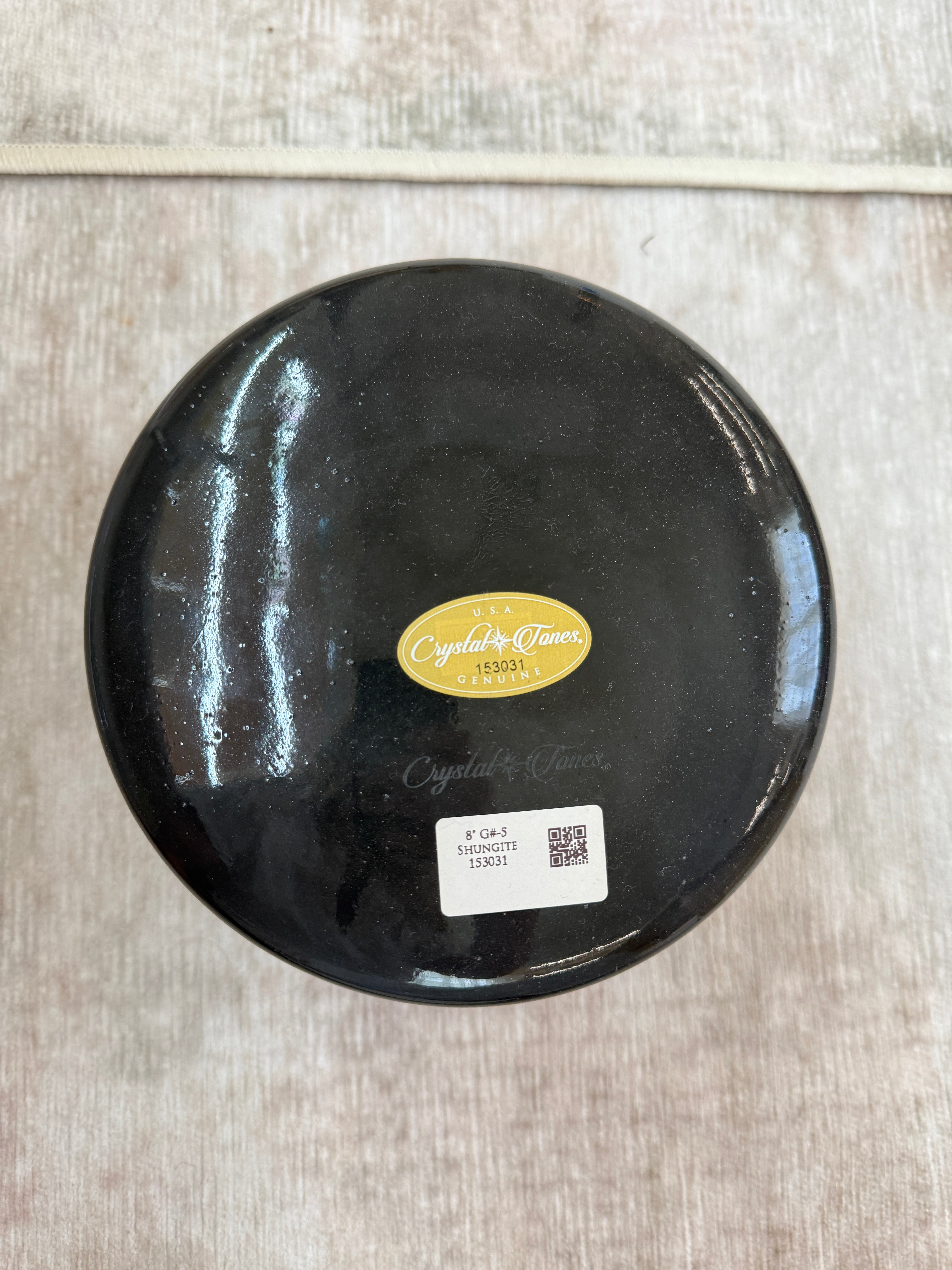 8" G#-5 Shungite 153031 Crystal Tones® Alchemy Singing Bowl