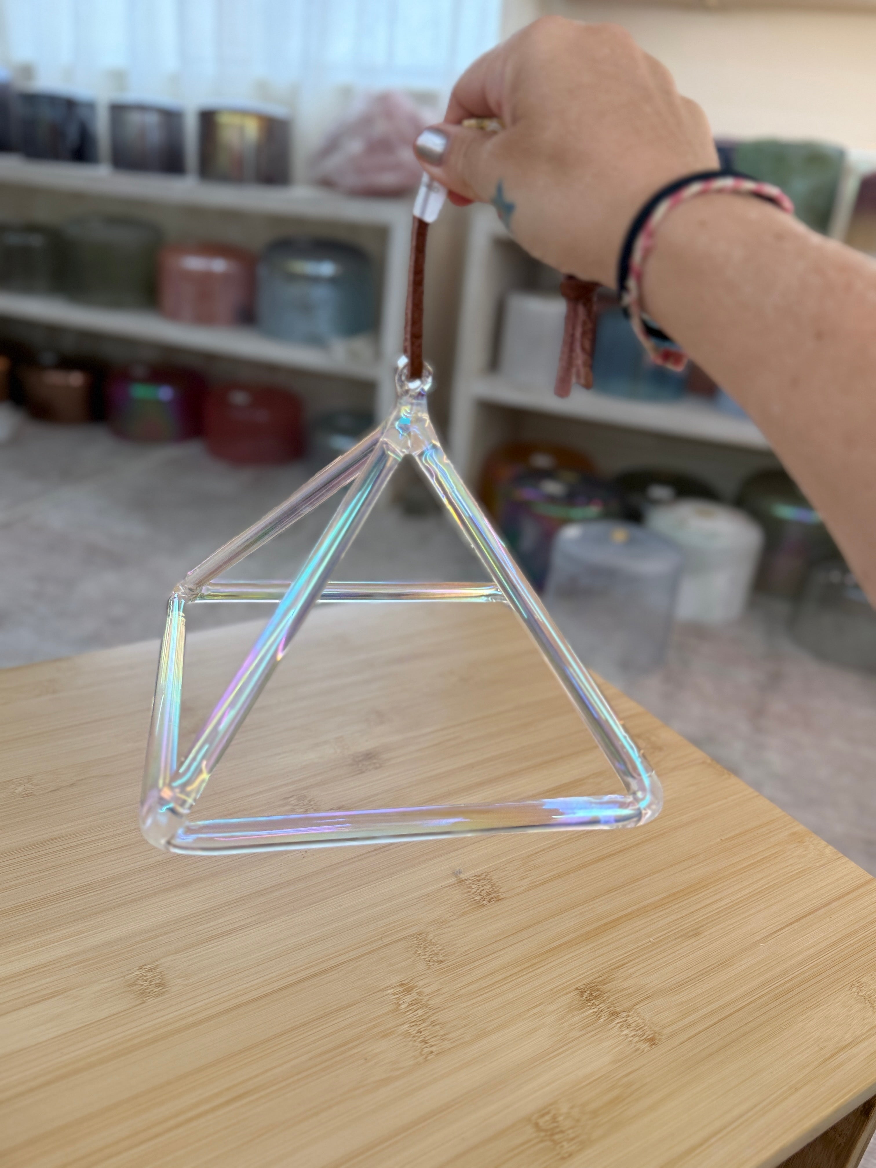 8" G#+5 Platinum 160635 Crystal Tones® Alchemy Singing Pyramid