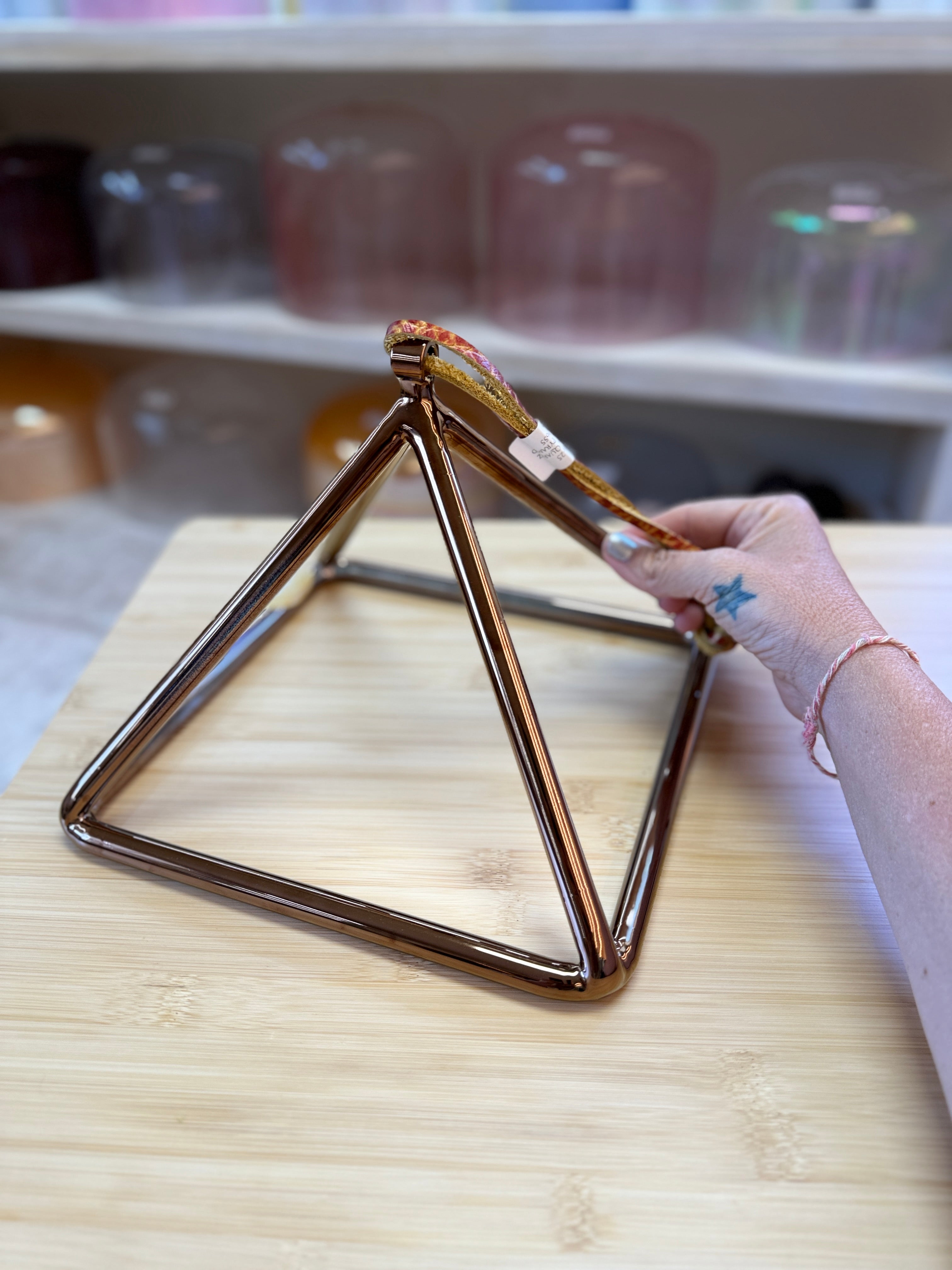 9" A-25 Tibetan Quartz Copper 159655 Crystal Tones® Alchemy Pyramid