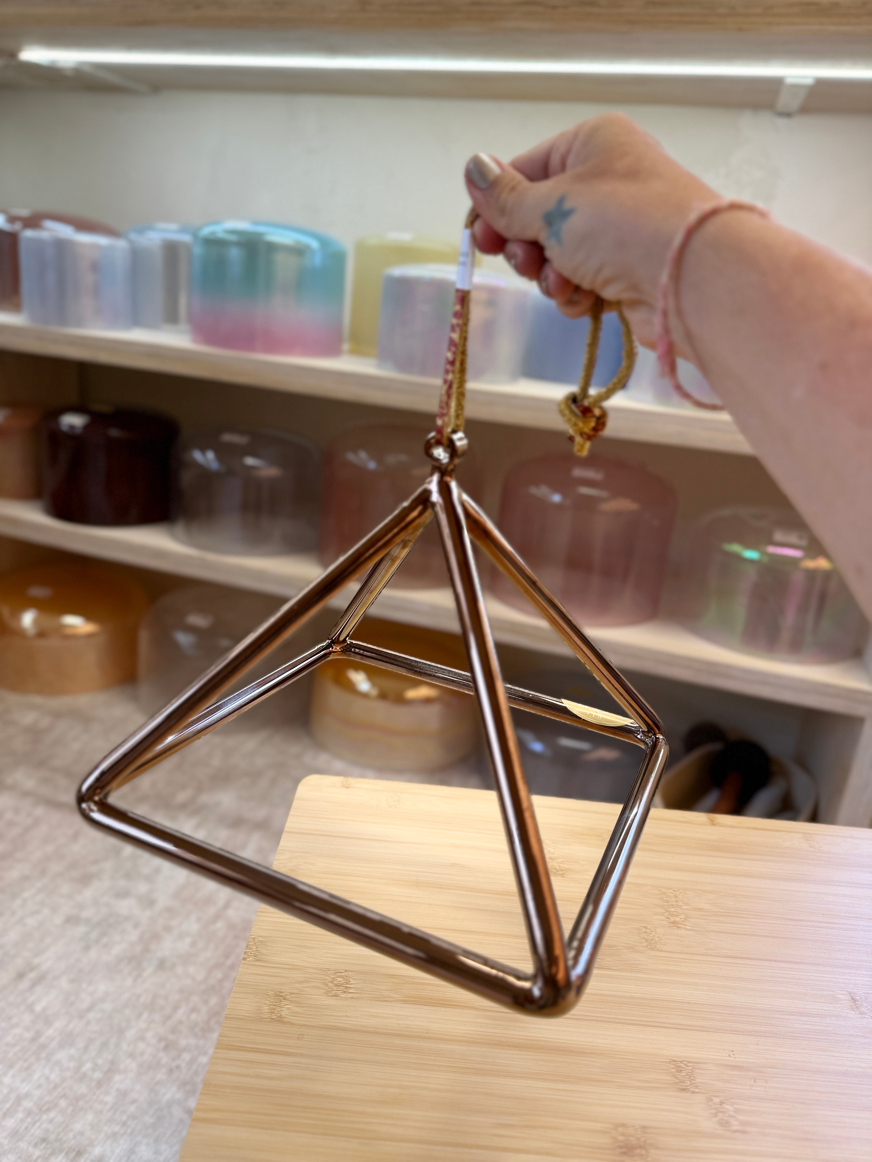 9" A-25 Tibetan Quartz Copper 159655 Crystal Tones® Alchemy Pyramid