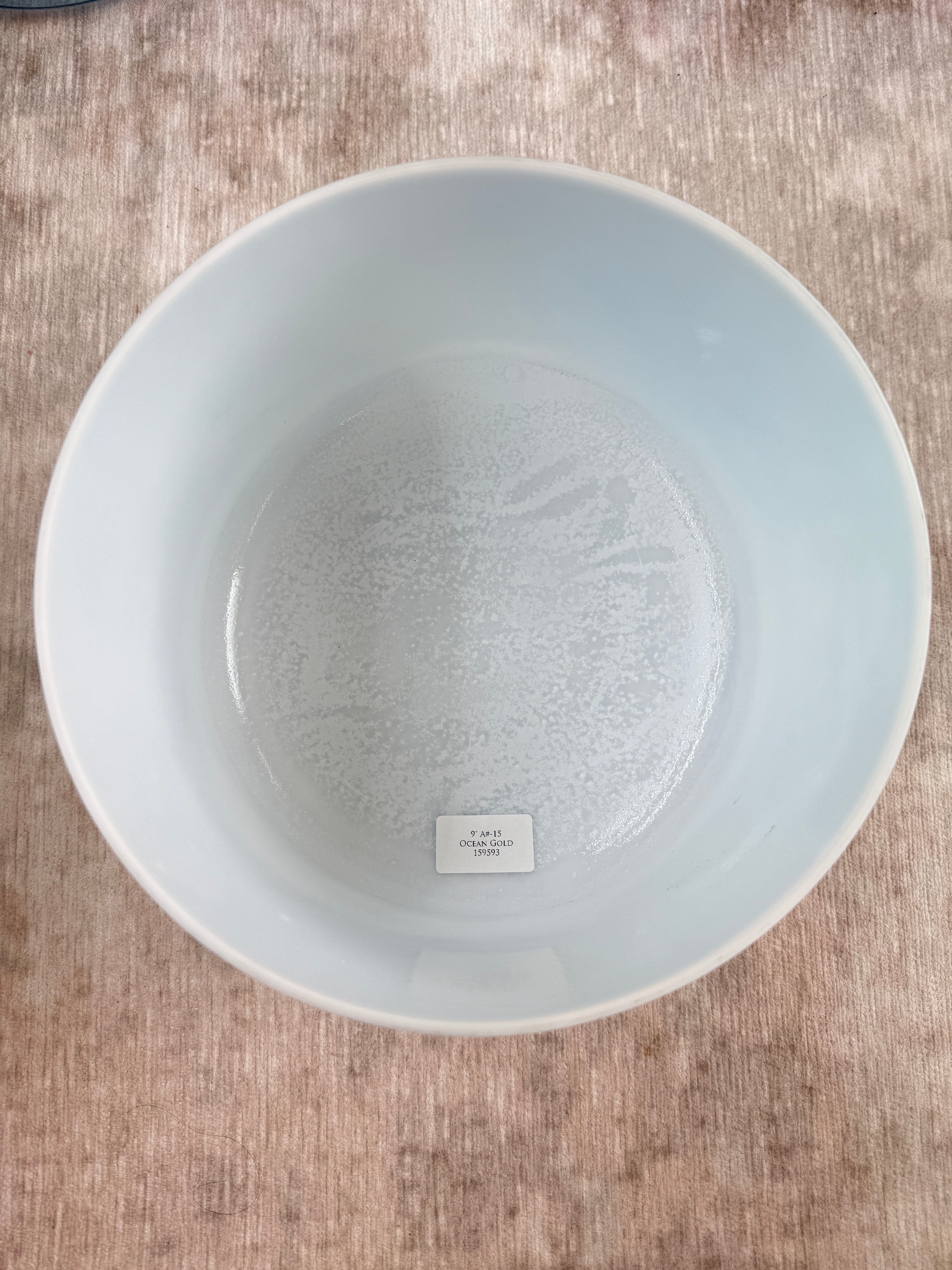 9" A#-15 Ocean Gold 159593 Crystal Tones® Alchemy Crystal Bowl
