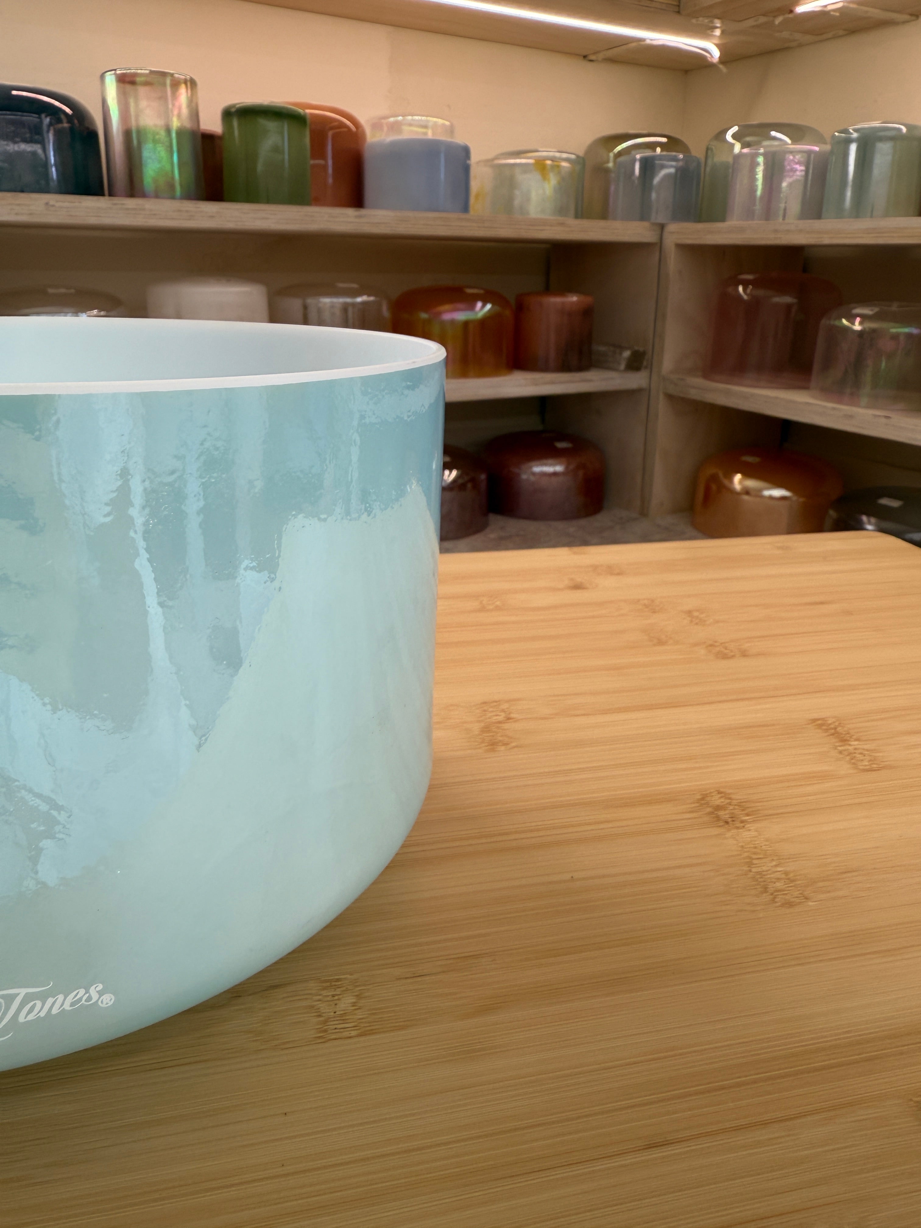 9" A#-15 Ocean Gold 159593 Crystal Tones® Alchemy Crystal Bowl