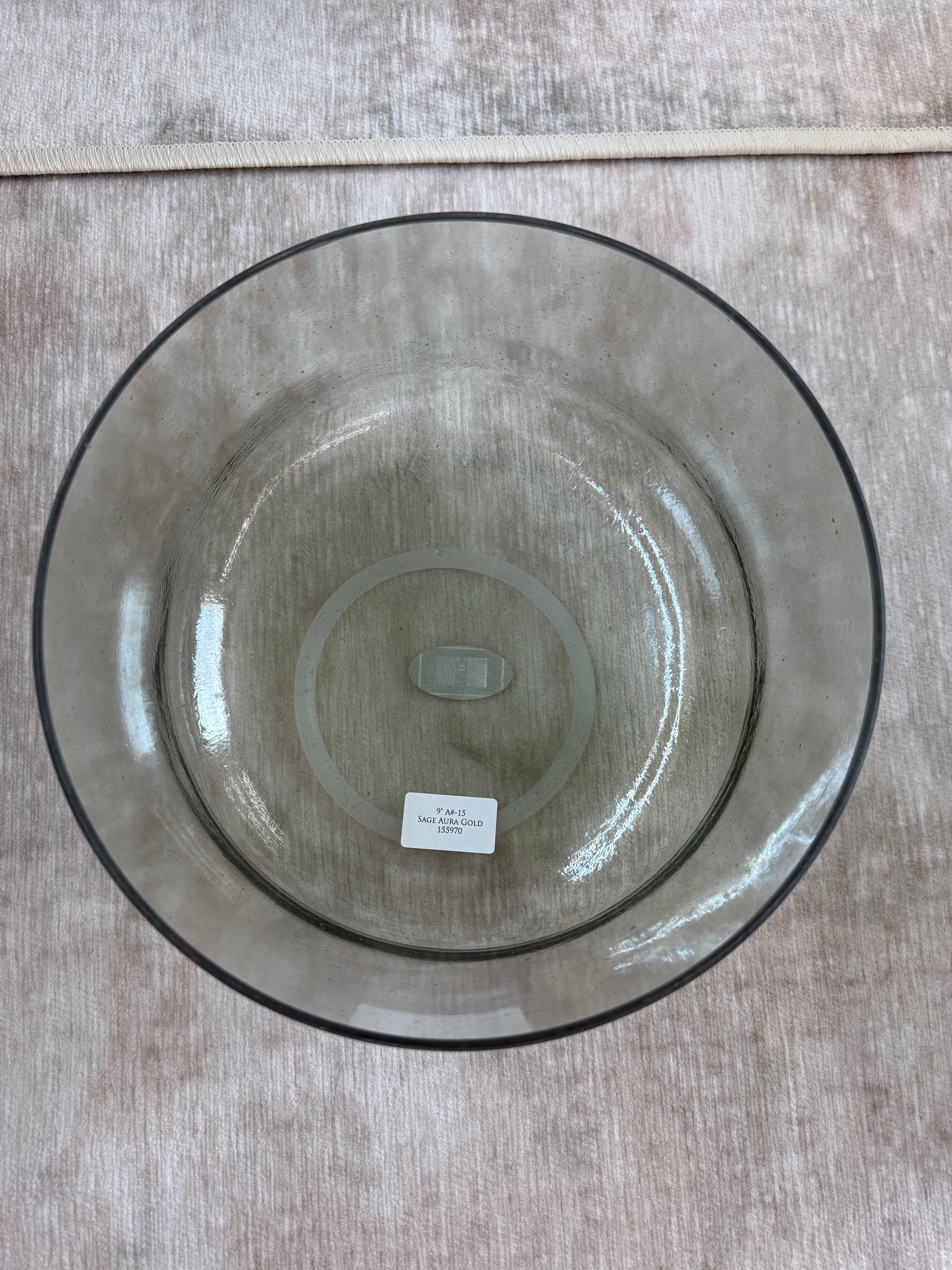 9" A#-15 Sage Aura Gold 155970 Crystal Tones® Alchemy Crystal Bowl