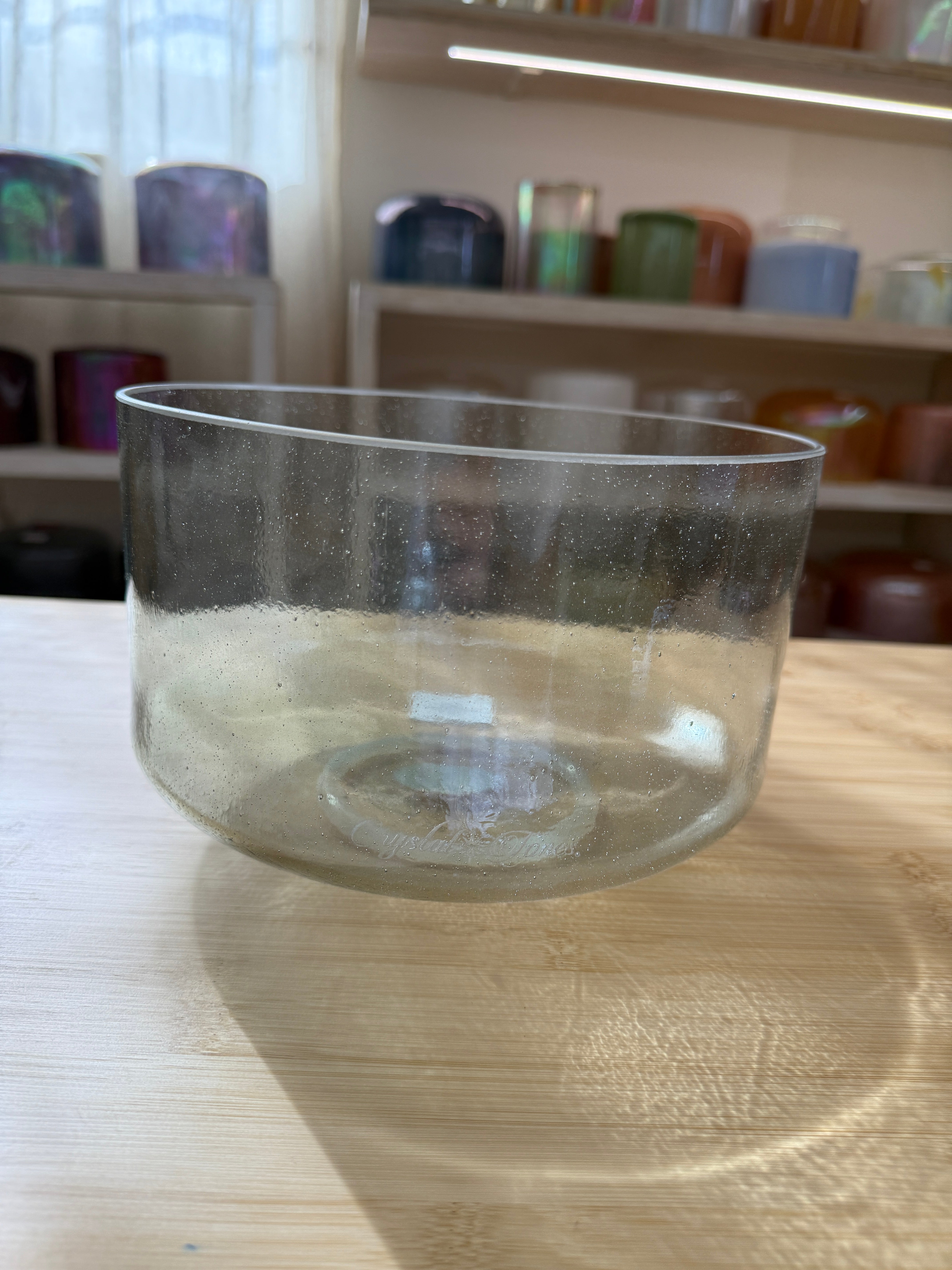 9" A#-15 Sage Aura Gold 155970 Crystal Tones® Alchemy Crystal Bowl