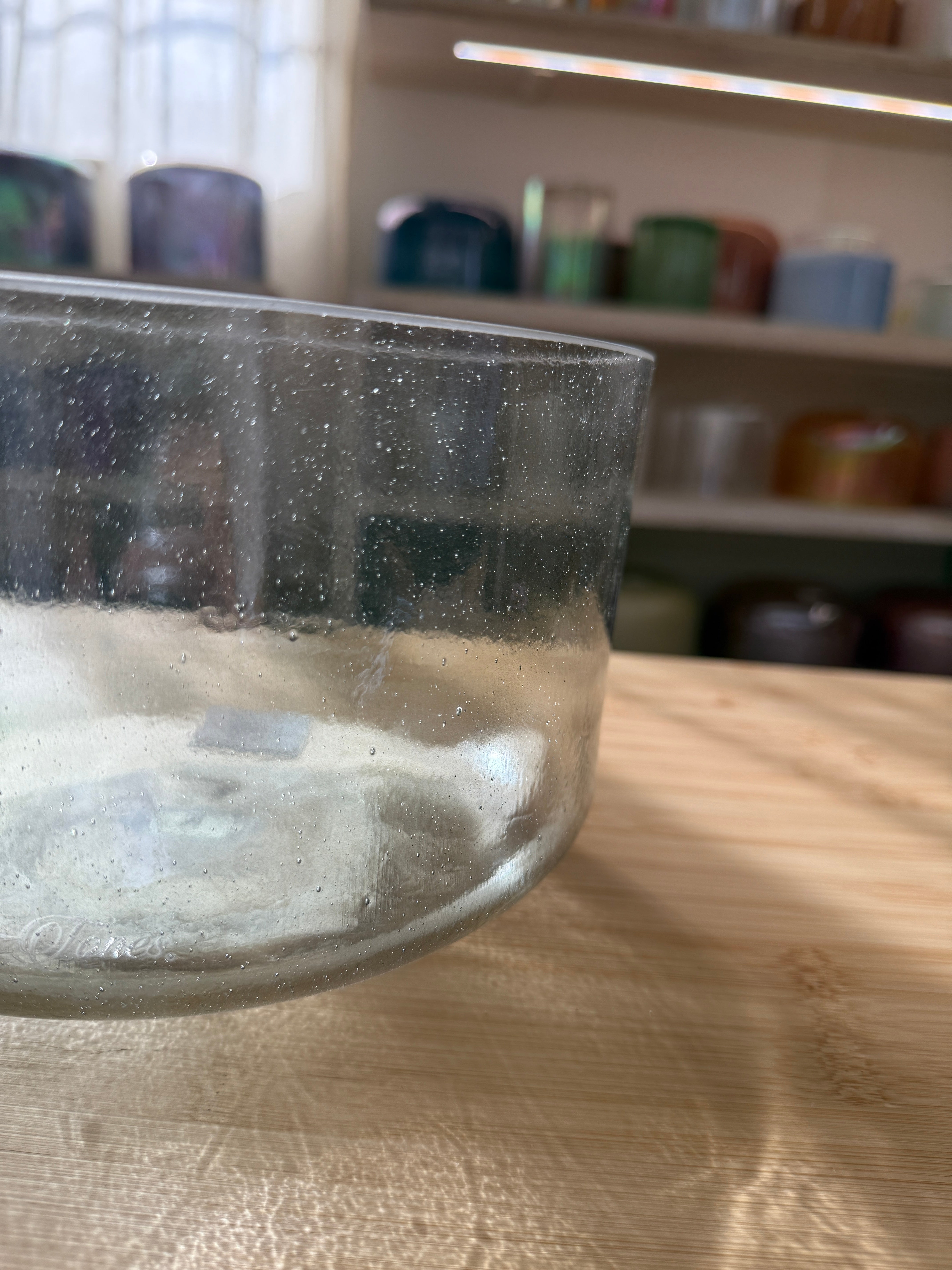 9" A#-15 Sage Aura Gold 155970 Crystal Tones® Alchemy Crystal Bowl