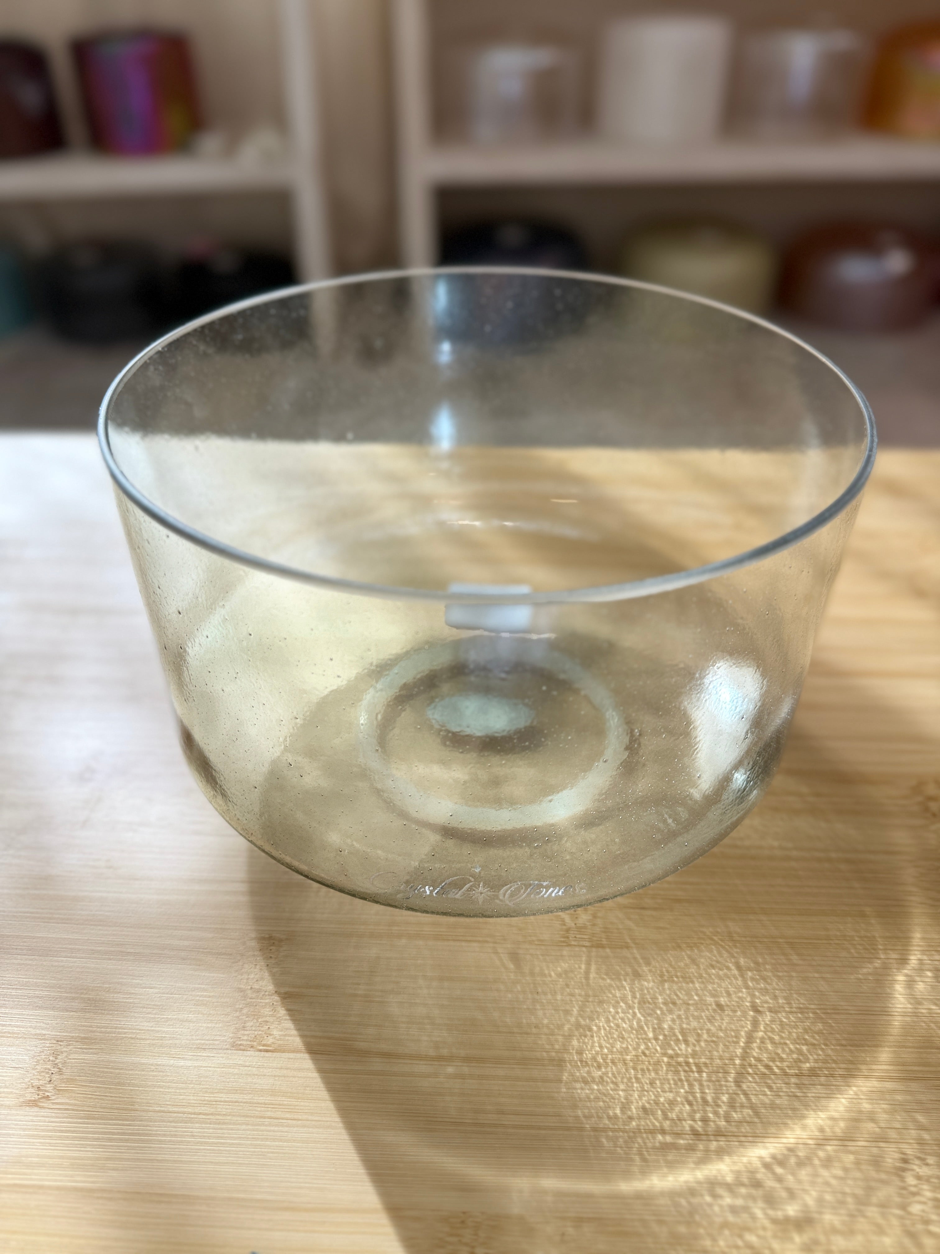 9" A#-15 Sage Aura Gold 155970 Crystal Tones® Alchemy Crystal Bowl