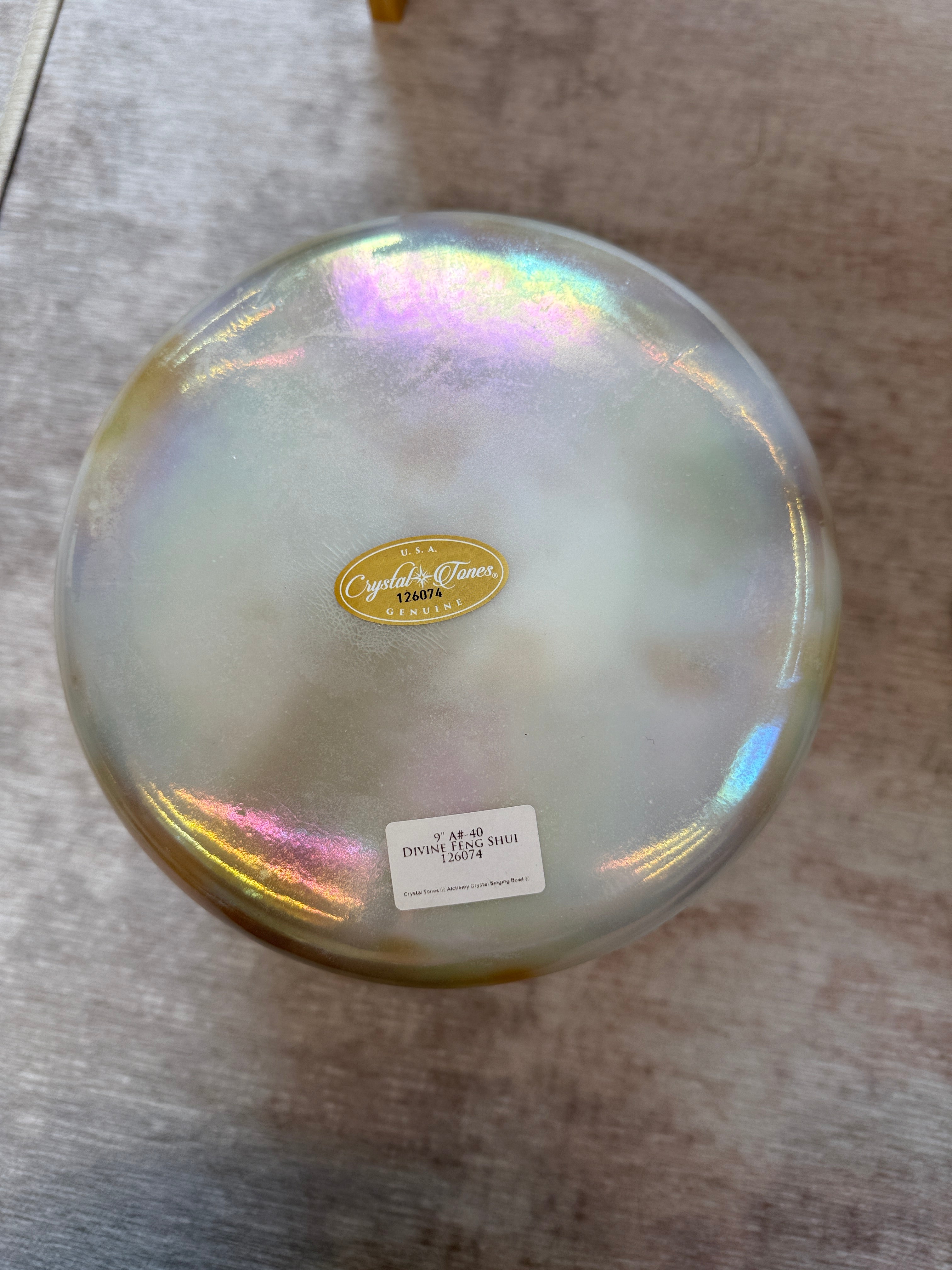 9" A#-40 Divine Feng Shui 126074 Crystal Tones® Alchemy Singing Bowl