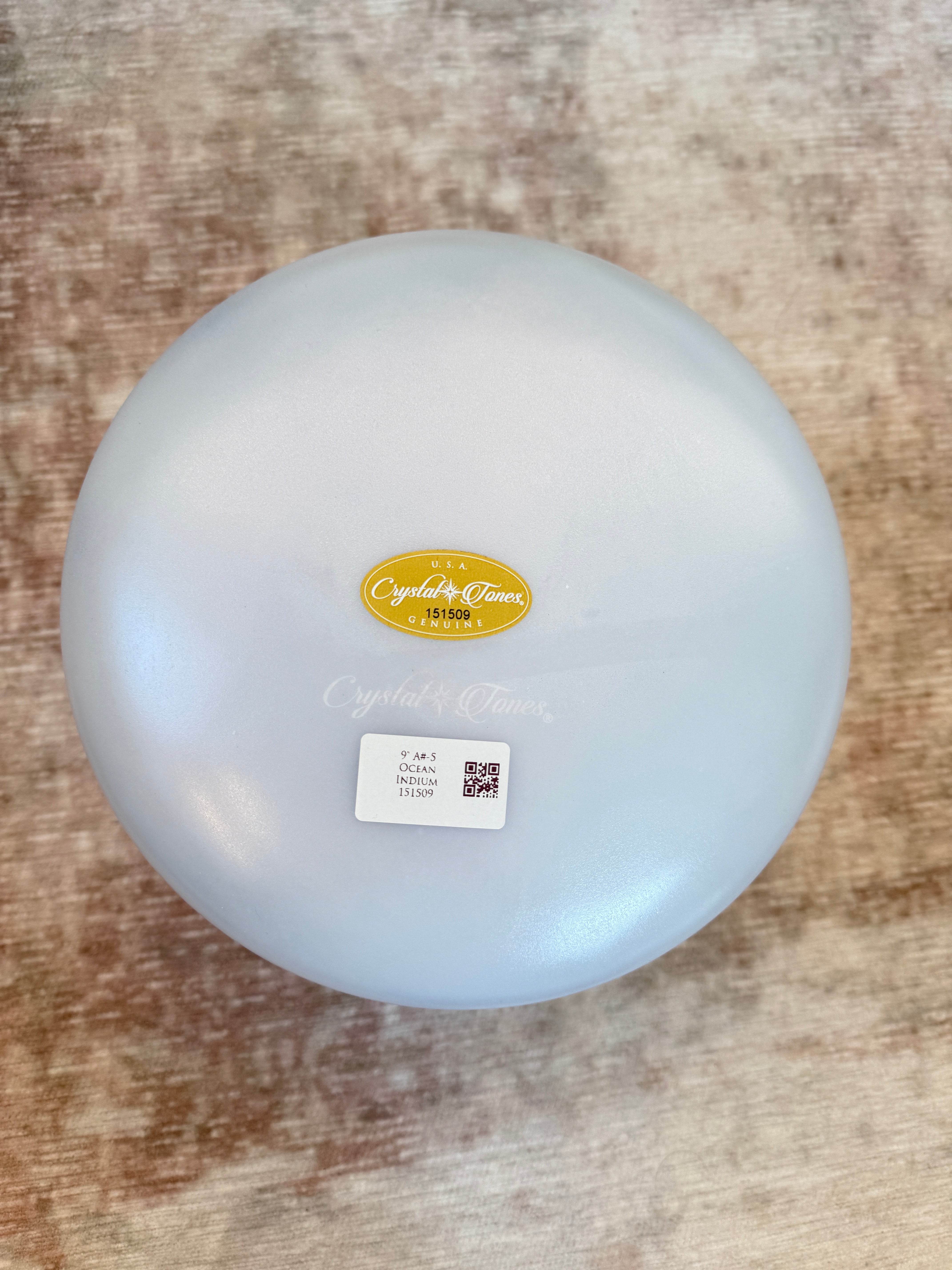 9" A#-5 Ocean Indium 151509 Crystal Tones® Alchemy Singing Bowl