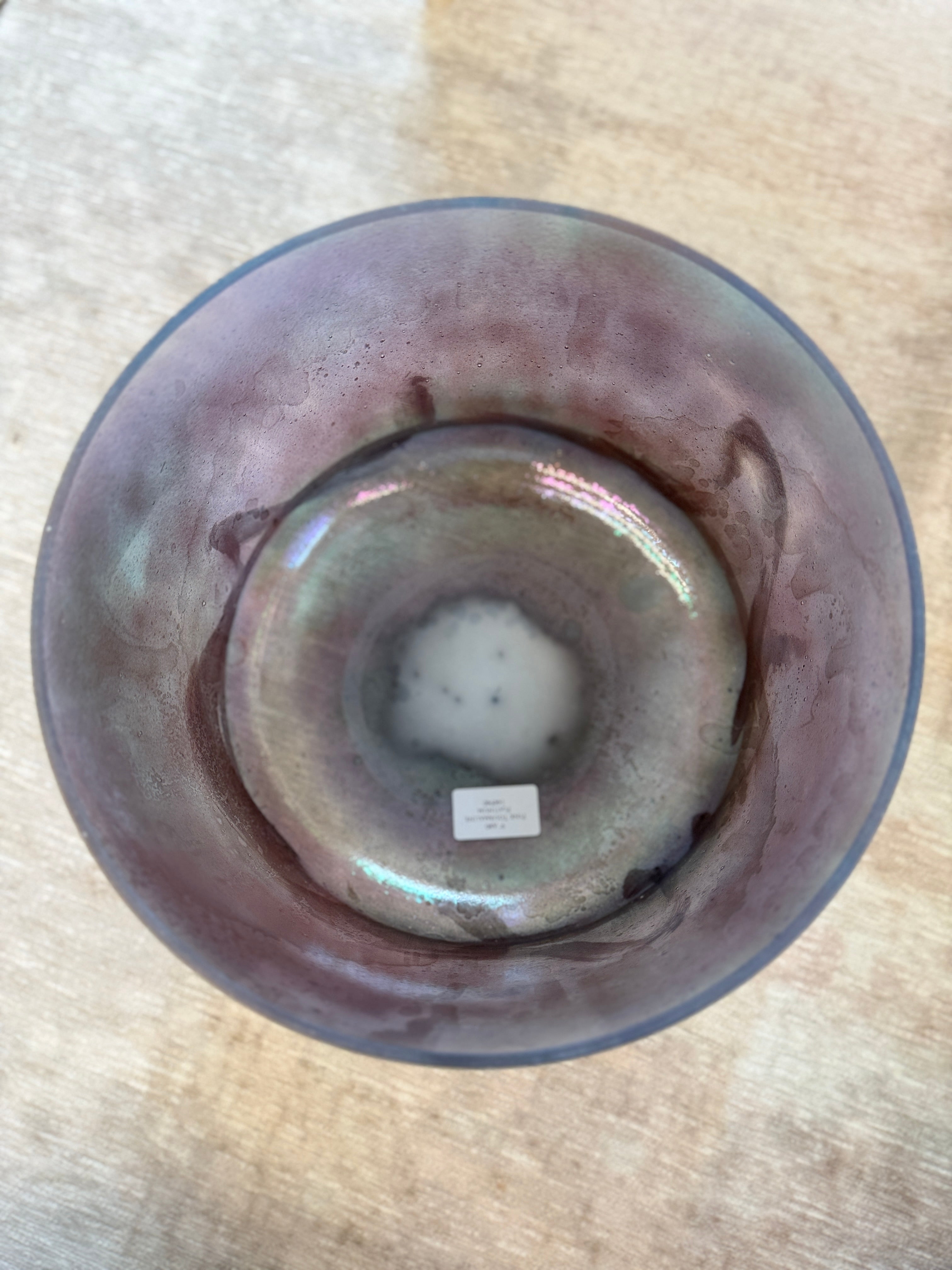 9" A#0 Pink Tourmaline, Platinum 144940 Crystal Tones® Alchemy Crystal Bowl